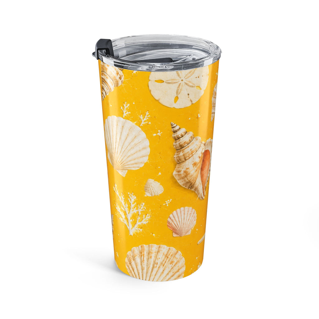 20oz Seashell Tumbler – Yellow Beach Shell Travel Cup