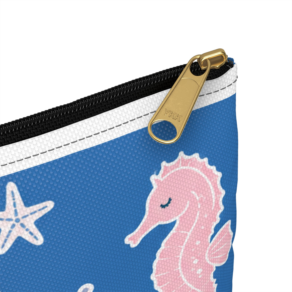 Seahorse Beach Accessory Pouch – Coconut Cove Cosmetic & Travel Zip Bag