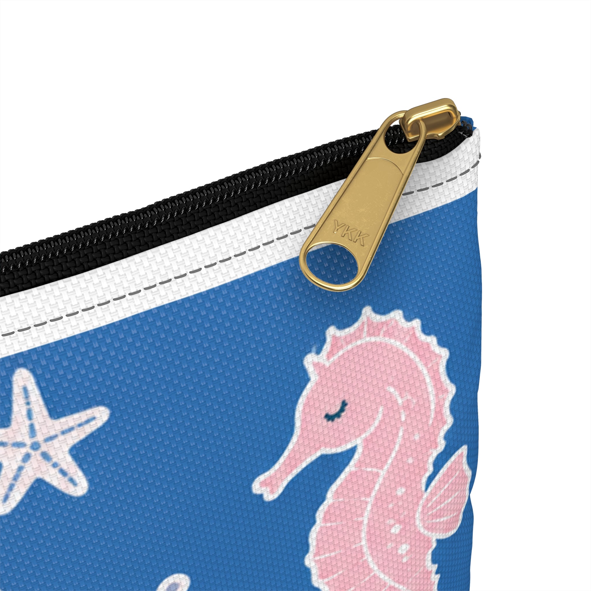 Seahorse Beach Accessory Pouch – Coconut Cove Cosmetic & Travel Zip Bag