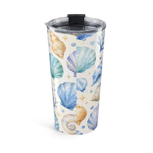 20oz Seashell Tumbler – Coastal Blue Shells Travel Mug