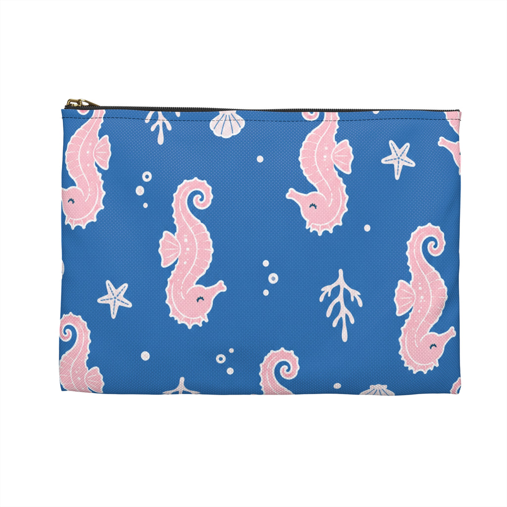 Seahorse Beach Accessory Pouch – Coconut Cove Cosmetic & Travel Zip Bag