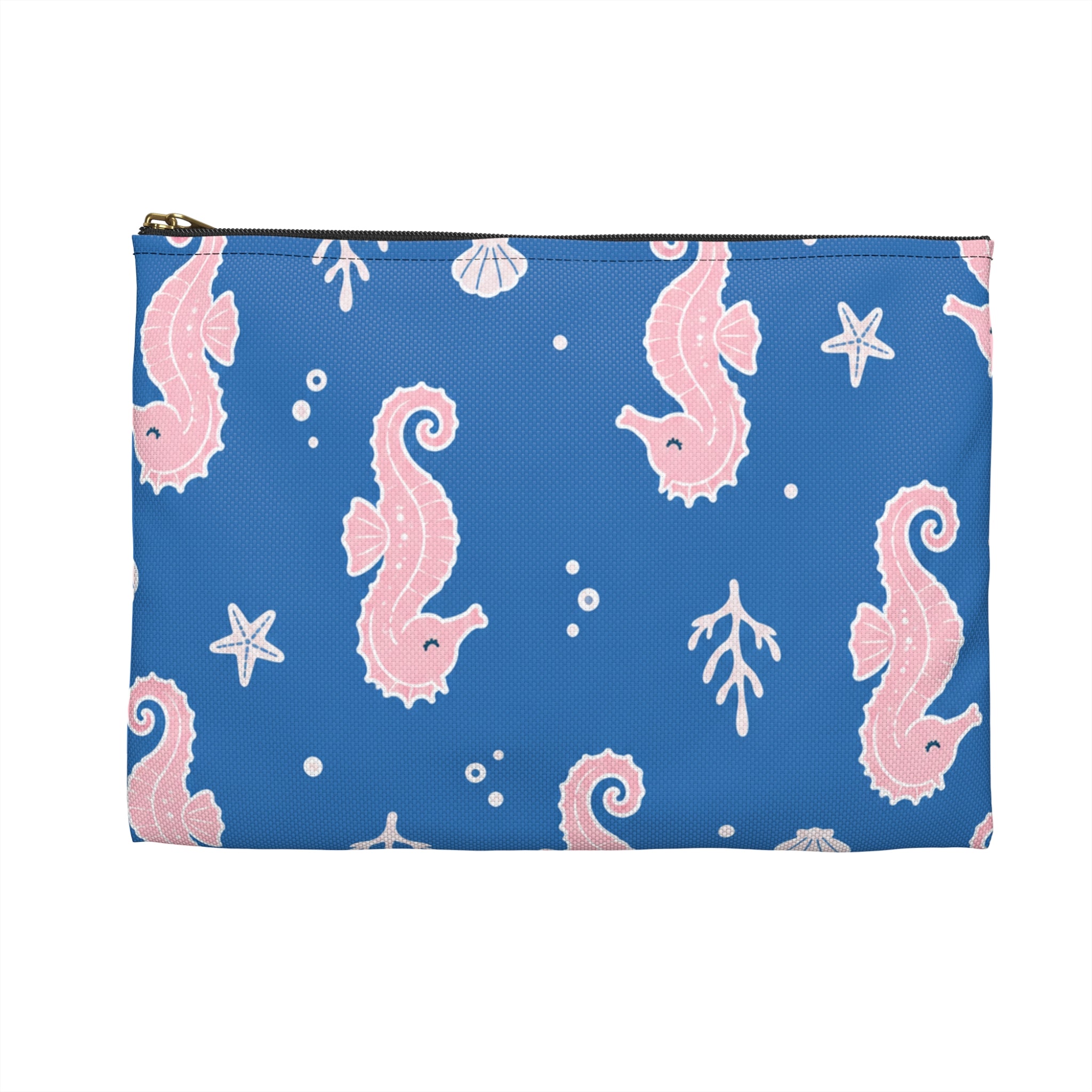 Seahorse Beach Accessory Pouch – Coconut Cove Cosmetic & Travel Zip Bag
