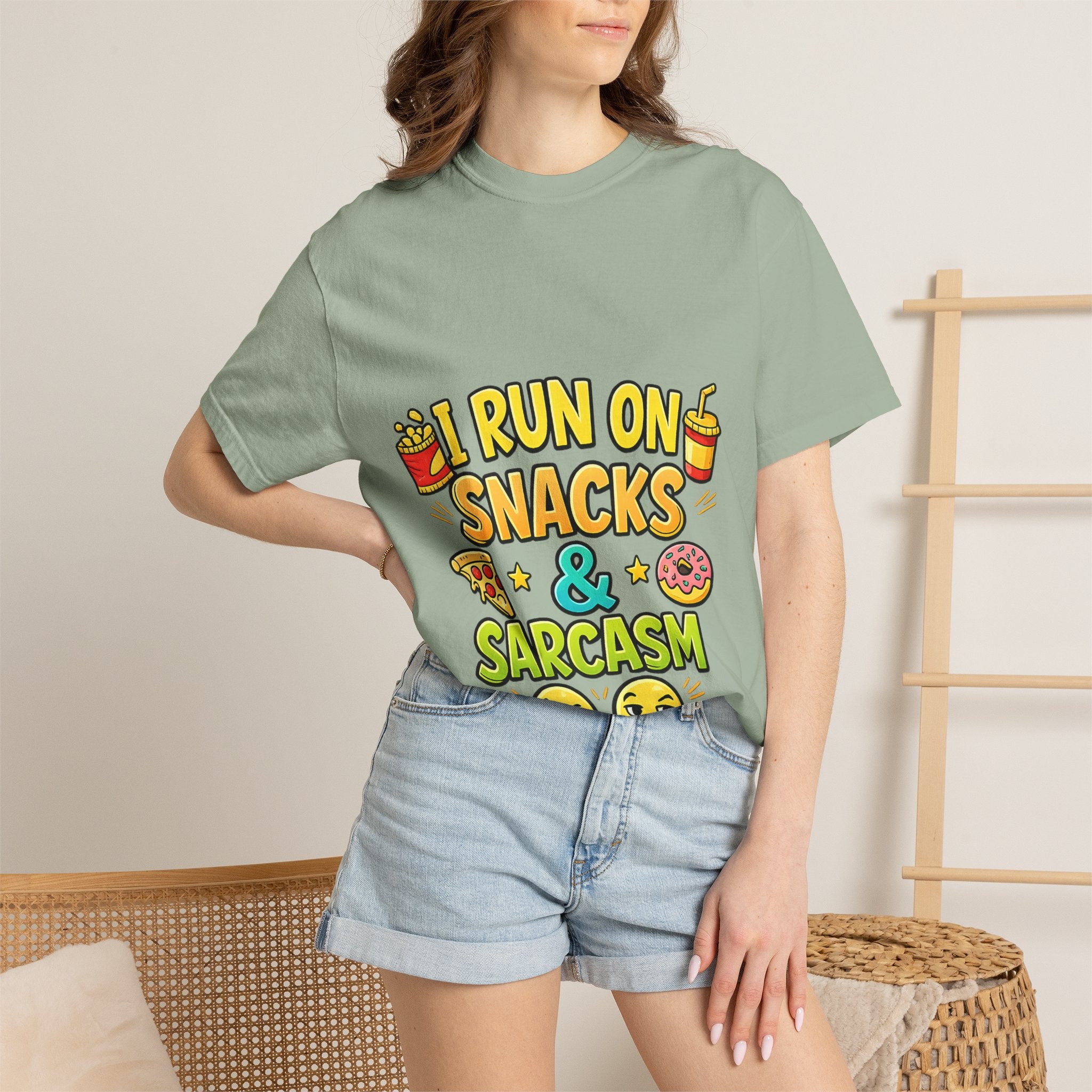 I Run on Snacks & Sarcasm T-Shirt