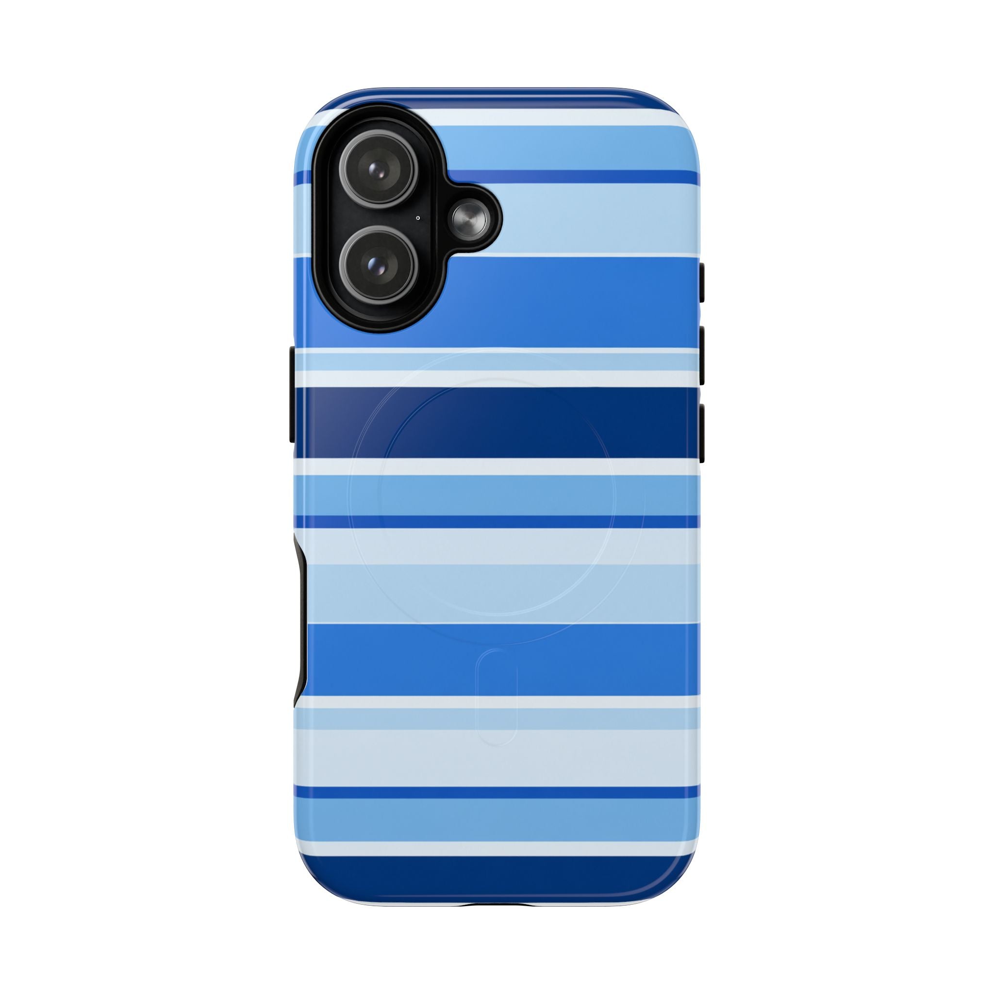 Blue Striped Tough Magnetic Phone Case