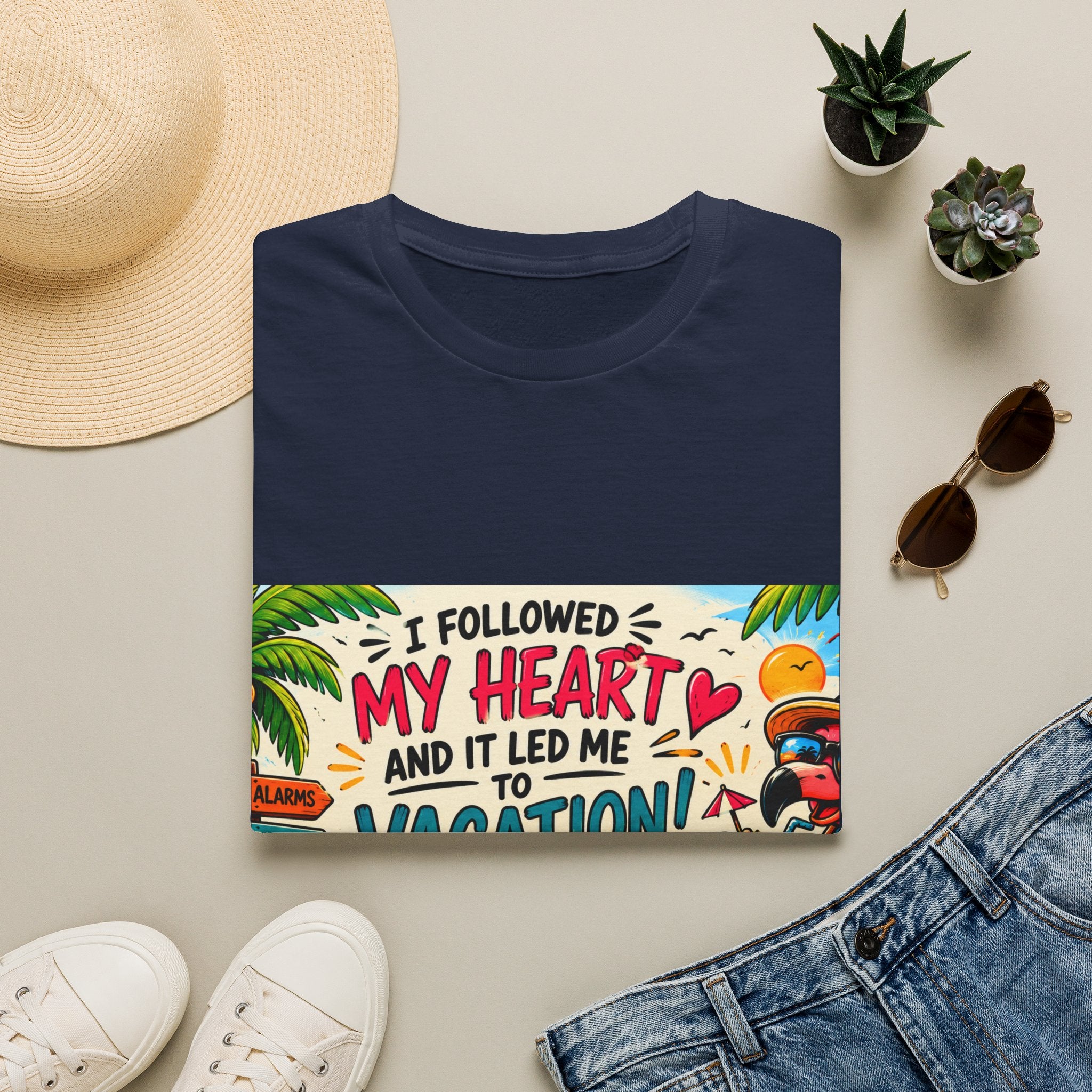 Vacation Graphic T-Shirt — “I Followed My Heart and It Led Me to Vacation”