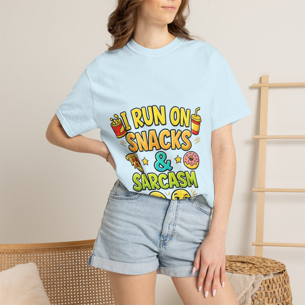 I Run on Snacks & Sarcasm T-Shirt