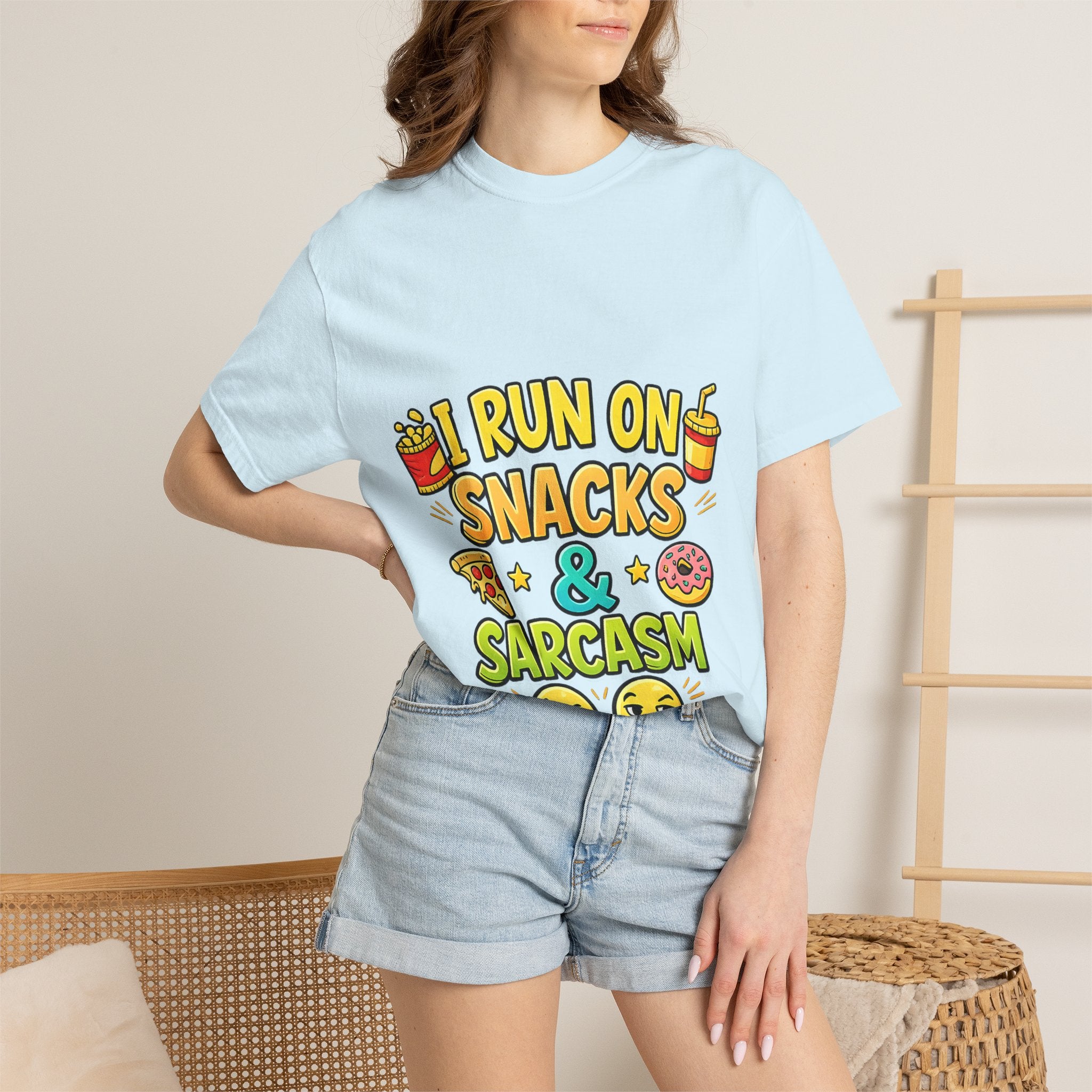 I Run on Snacks & Sarcasm T-Shirt