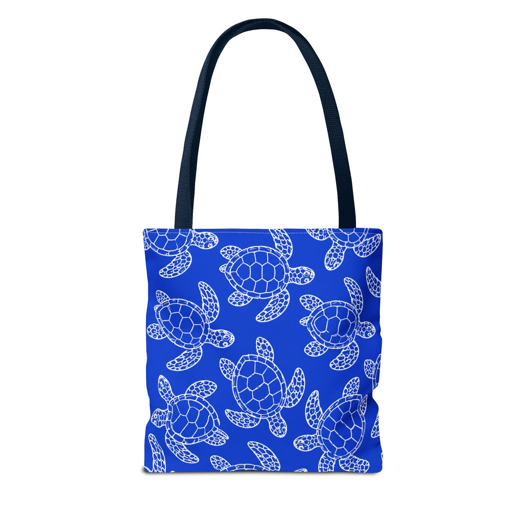 Sea Turtle Pattern Tote Bag — Blue Ocean Reusable Beach Bag