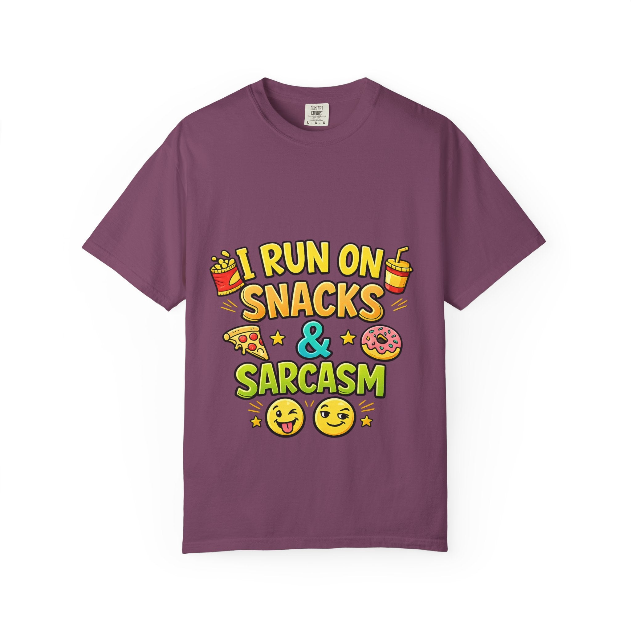 I Run on Snacks & Sarcasm T-Shirt