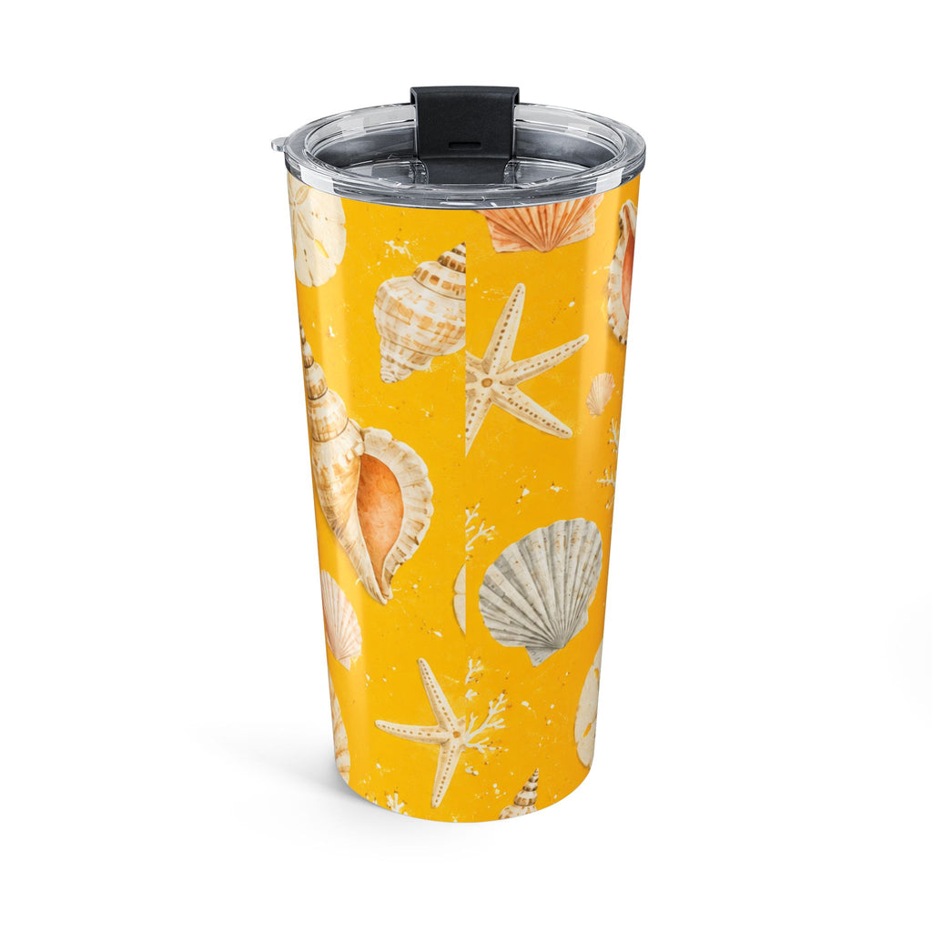 20oz Seashell Tumbler – Yellow Beach Shell Travel Cup