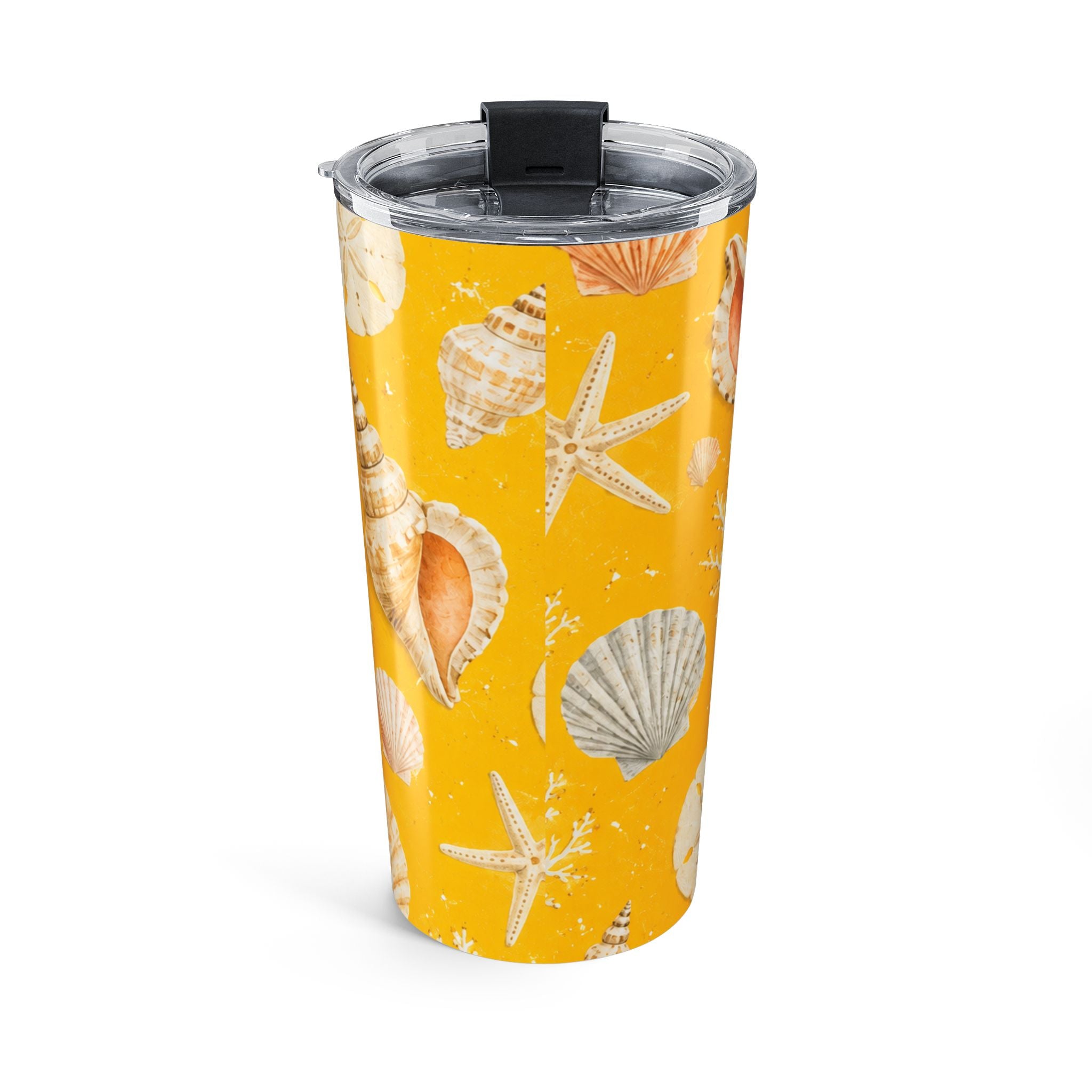 20oz Seashell Tumbler – Yellow Beach Shell Travel Cup