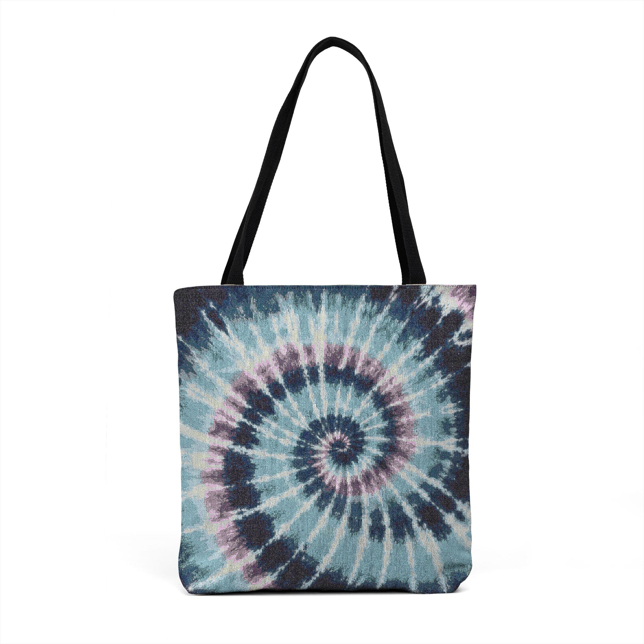 Spiral Tie-Dye Woven Tote Bag – Boho Beach Market Tote