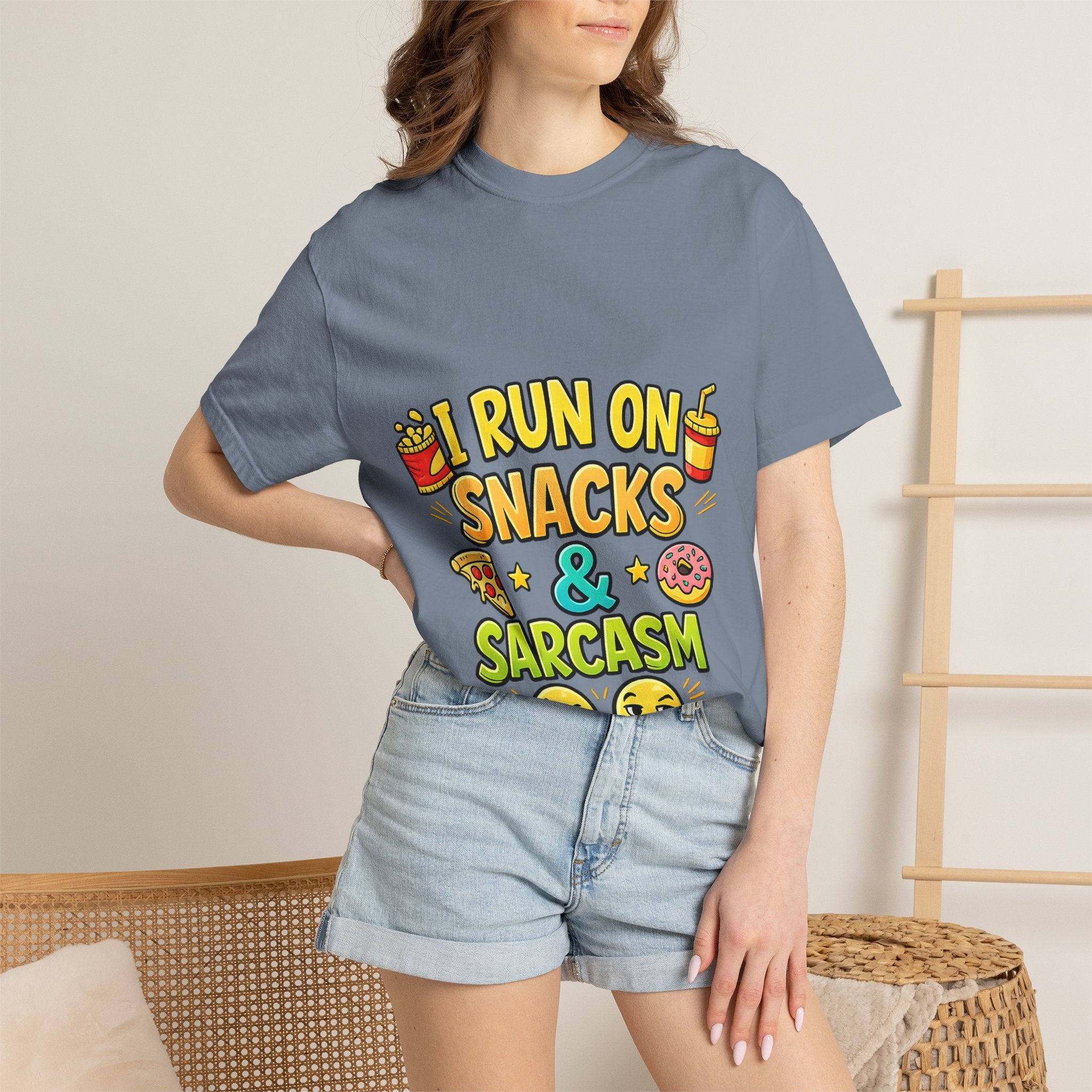 I Run on Snacks & Sarcasm T-Shirt