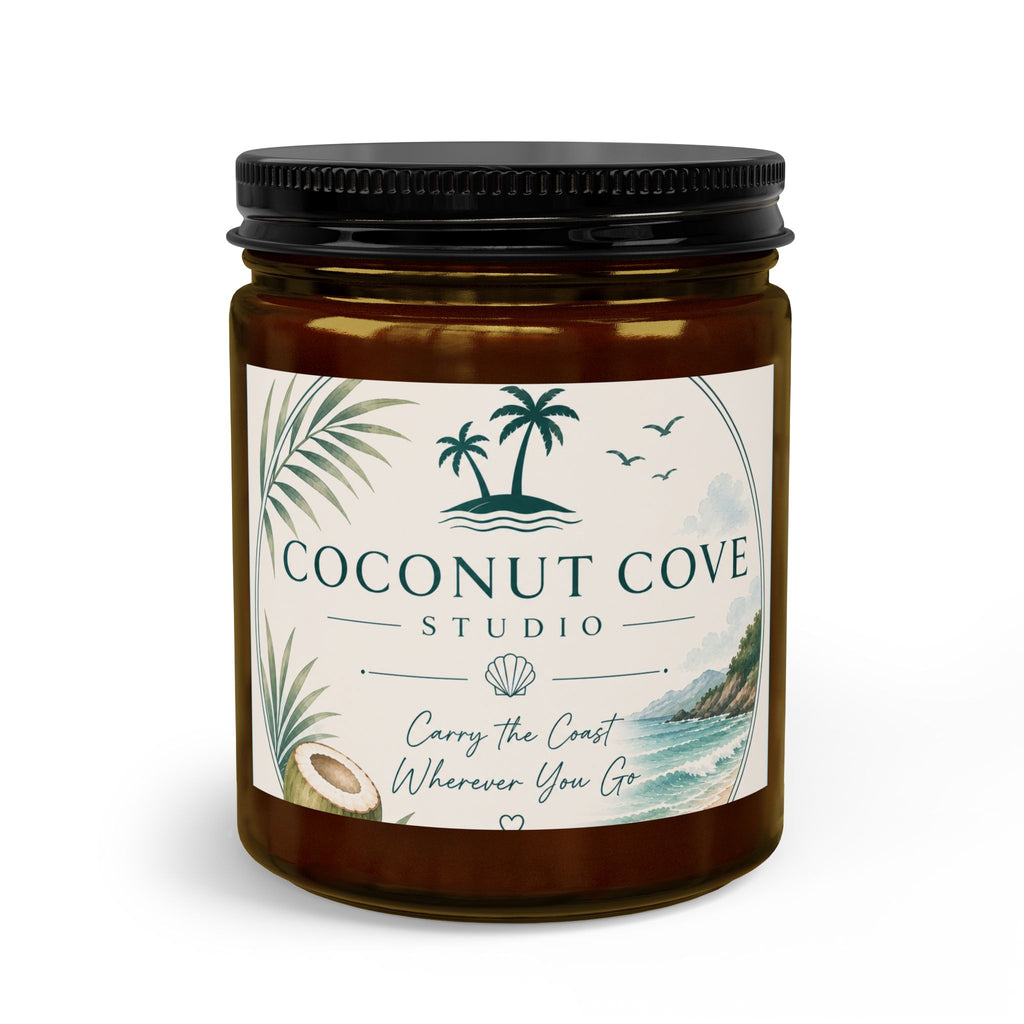 Coconut Cove Scented Candle Set with Matches & Wick Trimmer