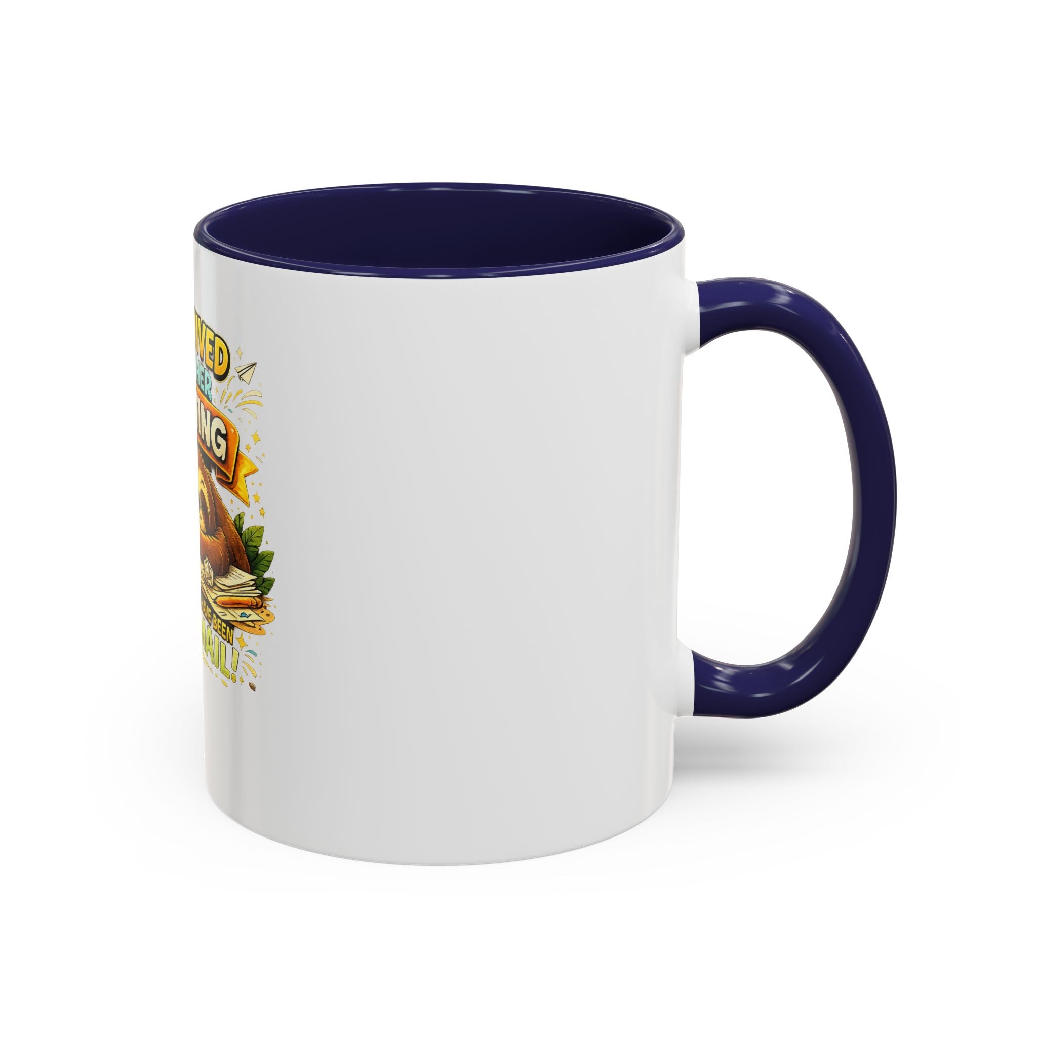 I Survived Another Meeting Coffee Mug — Funny Sloth Work Humor Mug (11/15oz)