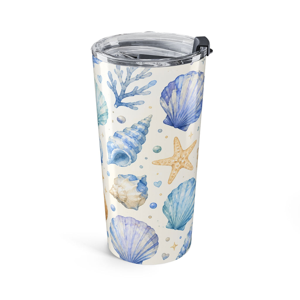 20oz Seashell Tumbler – Coastal Blue Shells Travel Mug