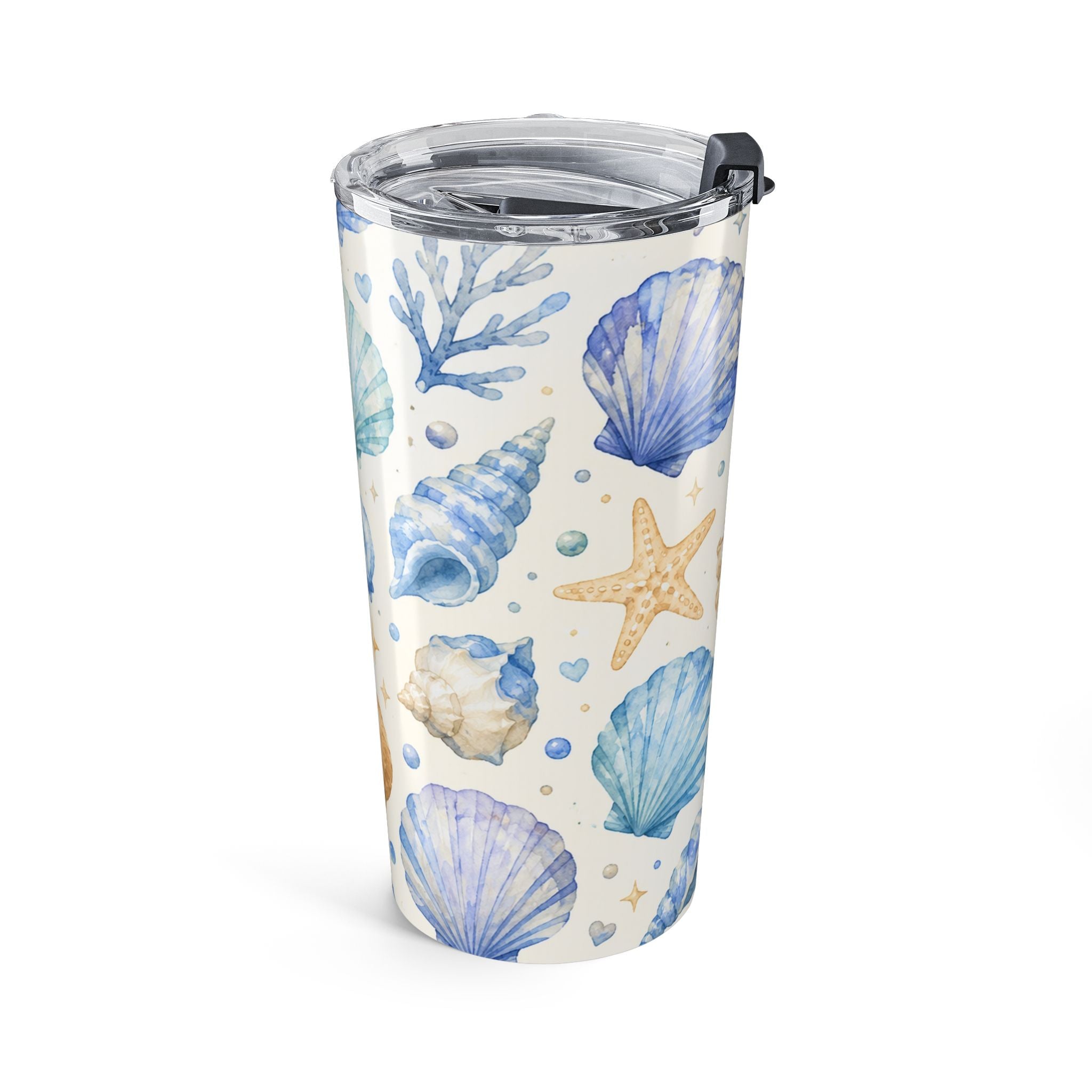 20oz Seashell Tumbler – Coastal Blue Shells Travel Mug