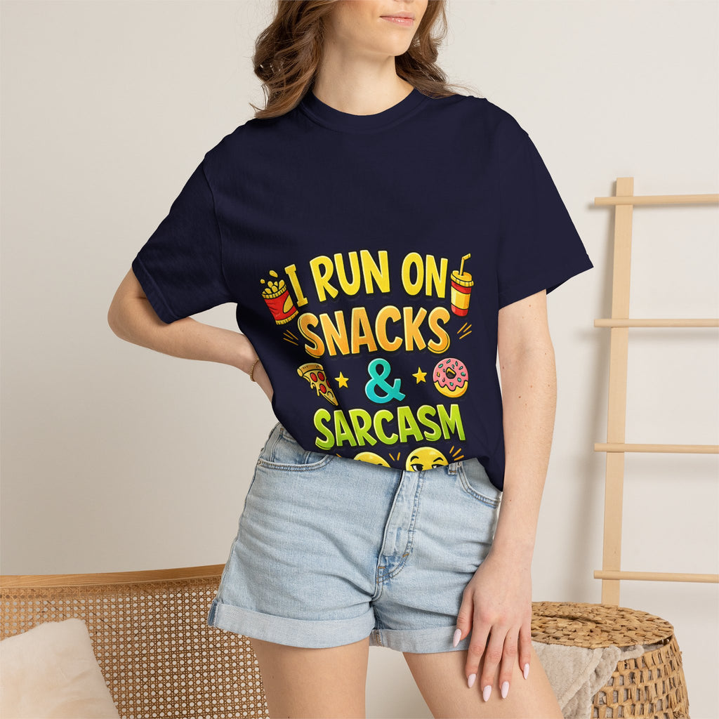 I Run on Snacks & Sarcasm T-Shirt