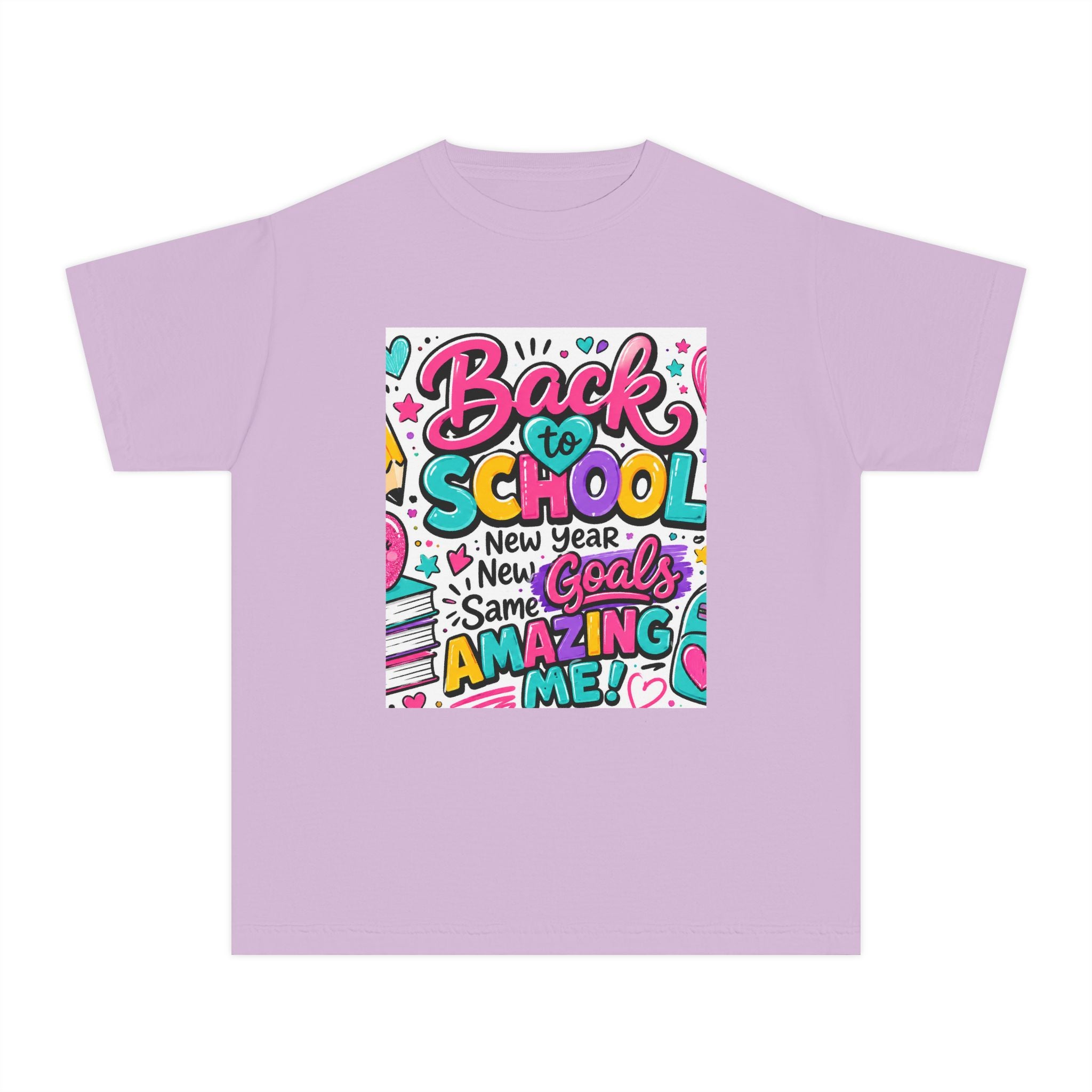 Back to School Youth Tee — "Back to School: New Year, New Goals, Same Amazing Me"