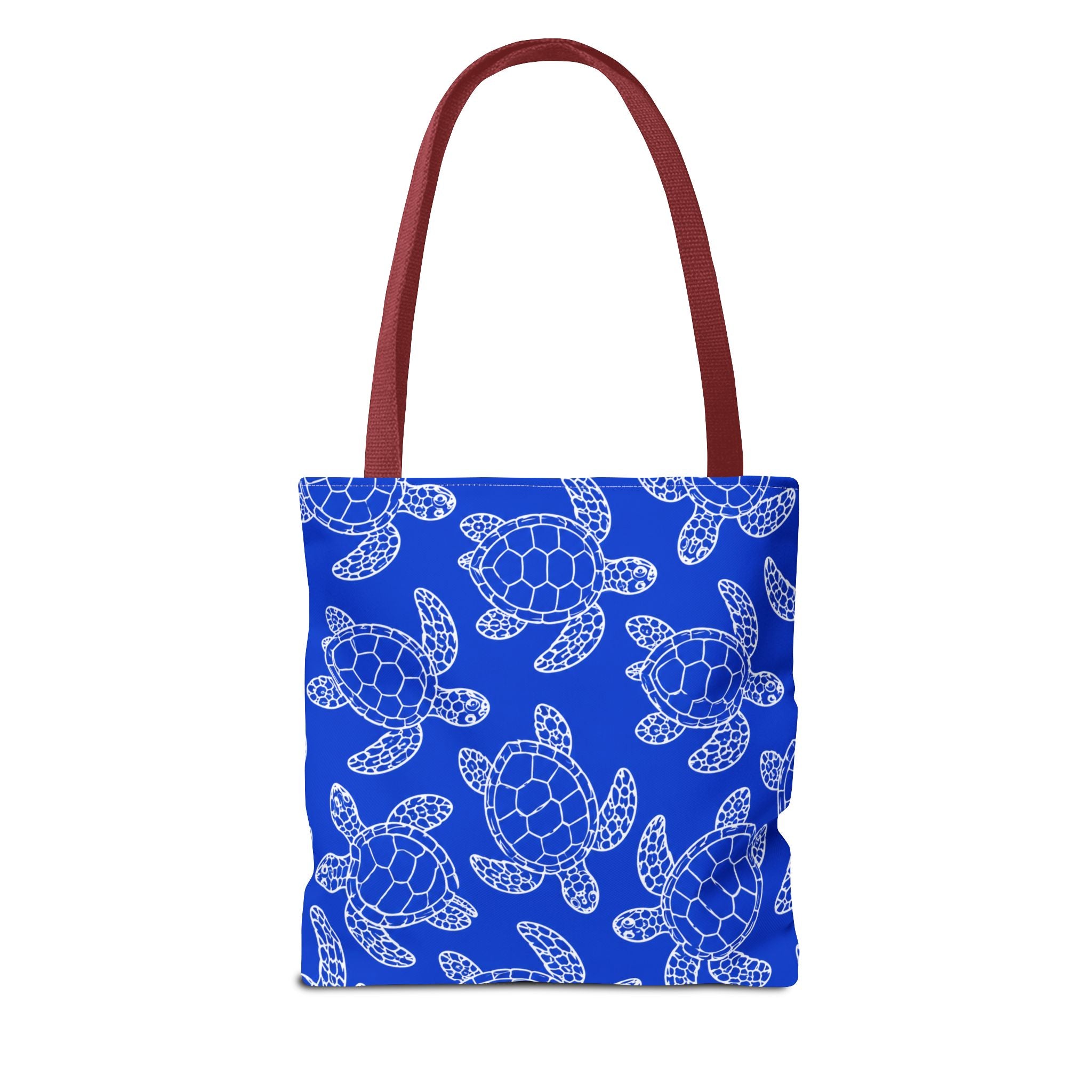 Sea Turtle Pattern Tote Bag — Blue Ocean Reusable Beach Bag
