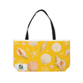 Sea Shells Weekender Tote Bag - Yellow Beach Shell Pattern Travel Tote