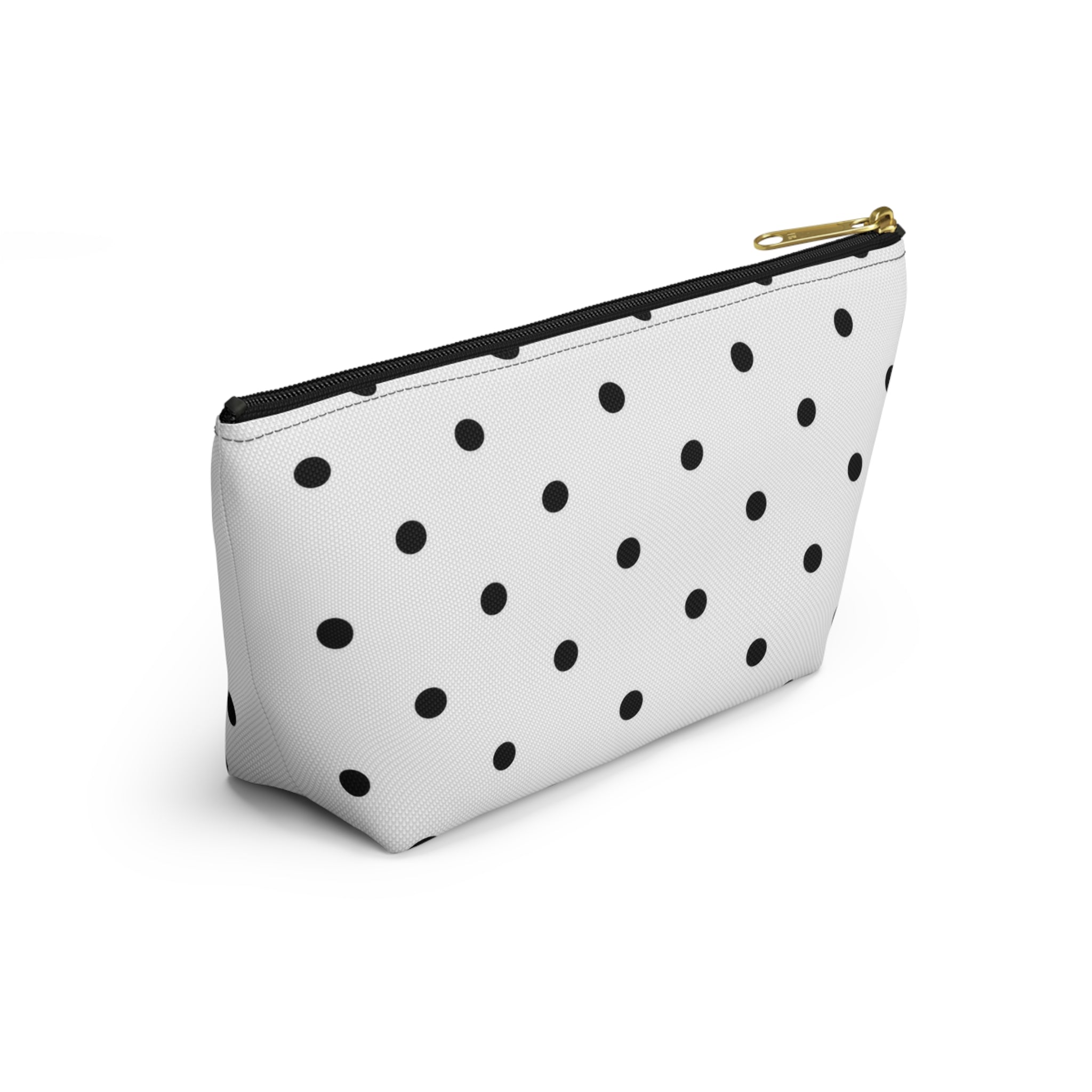 Coconut Cove Polka Dot Accessory Pouch — T‑Bottom Cosmetic Bag