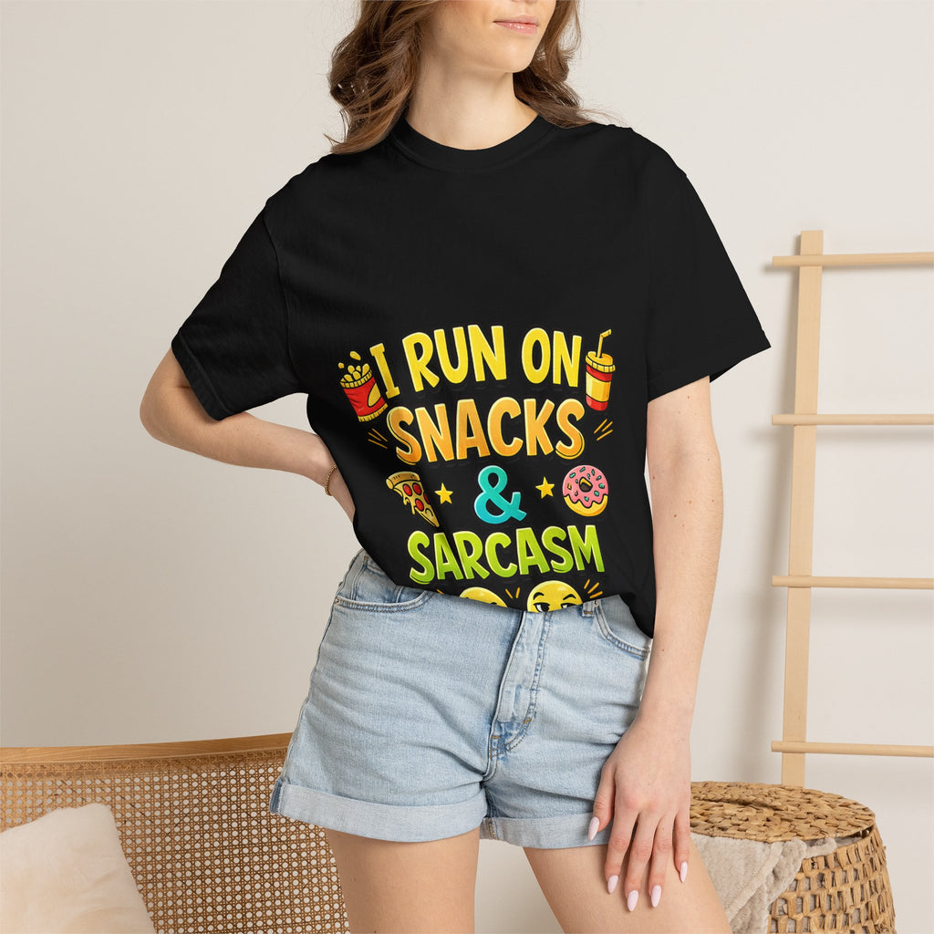 I Run on Snacks & Sarcasm T-Shirt
