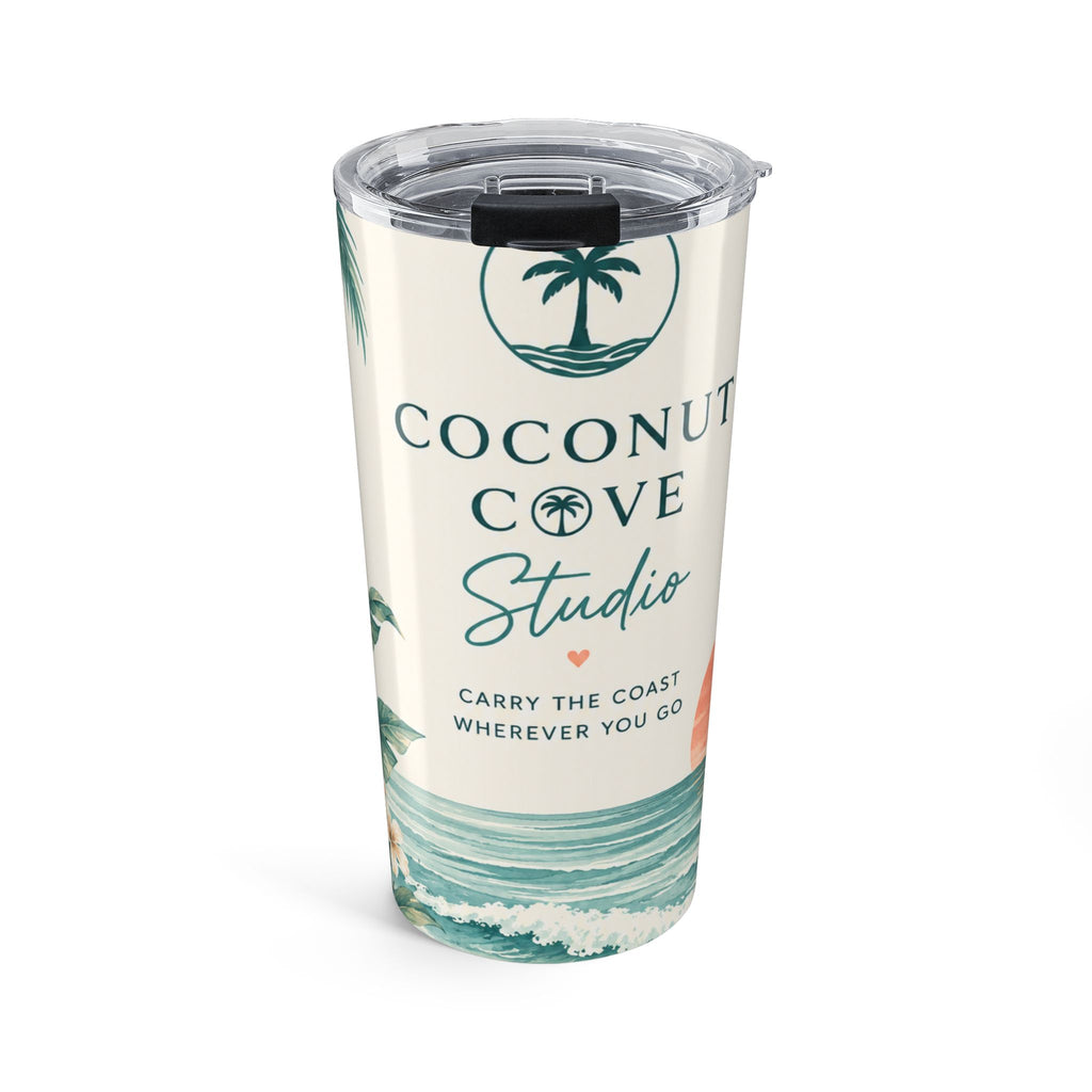 Coconut Cove Studio 20oz Beach Tumbler — Insulated Coastal Travel Cup