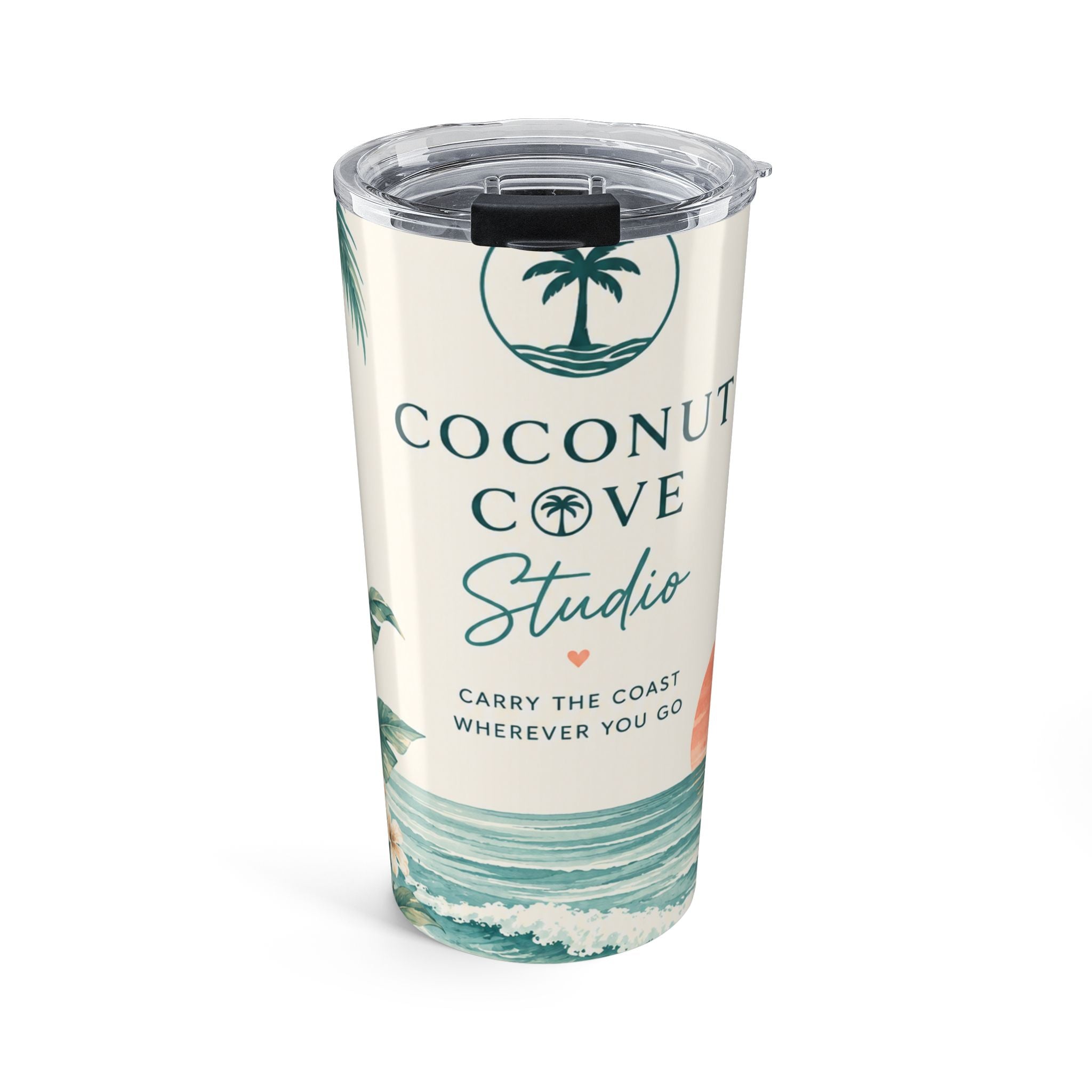 Coconut Cove Studio 20oz Beach Tumbler — Insulated Coastal Travel Cup