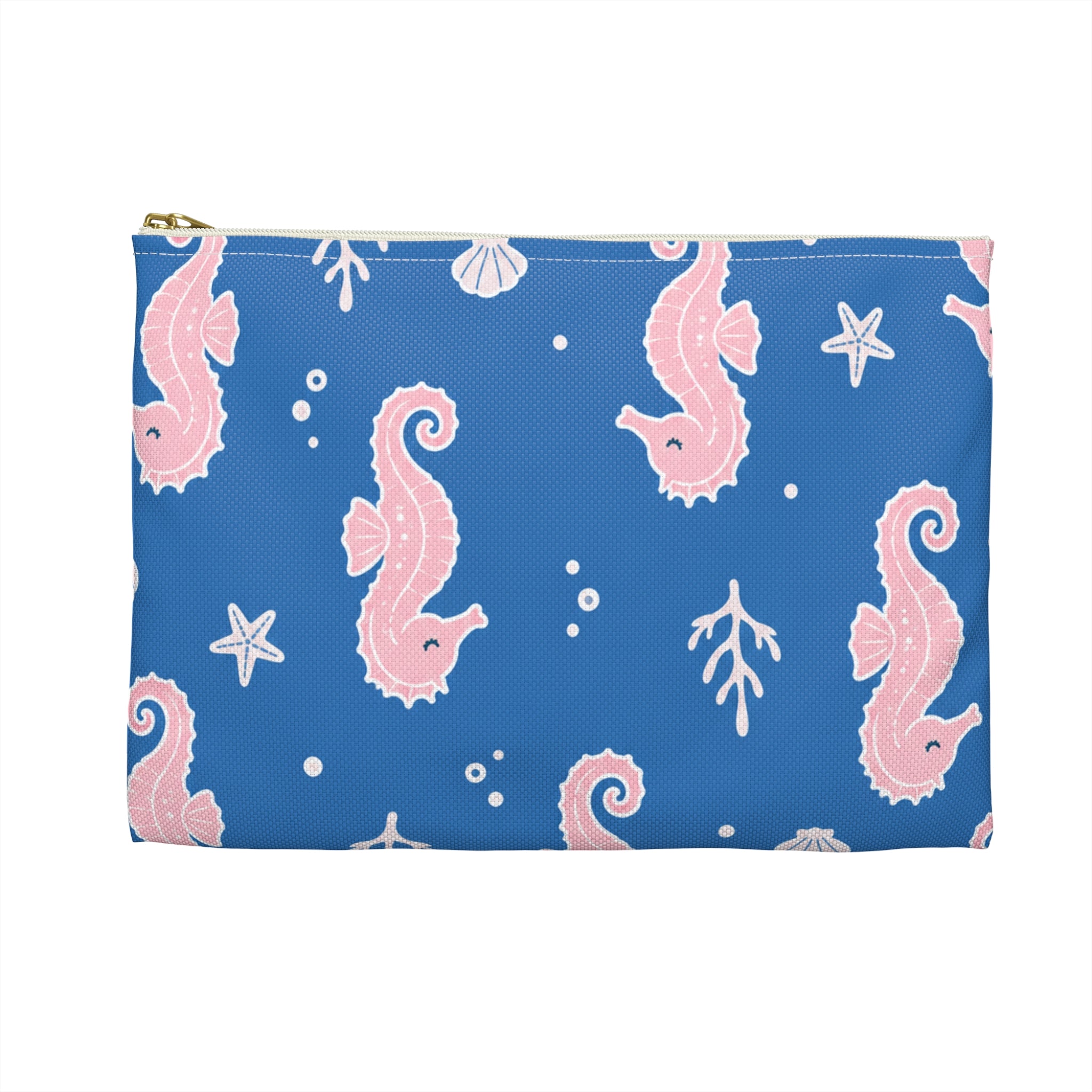 Seahorse Beach Accessory Pouch – Coconut Cove Cosmetic & Travel Zip Bag