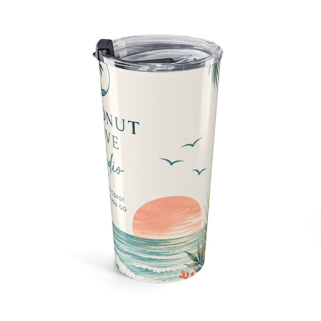 Coconut Cove Studio 20oz Beach Tumbler — Insulated Coastal Travel Cup