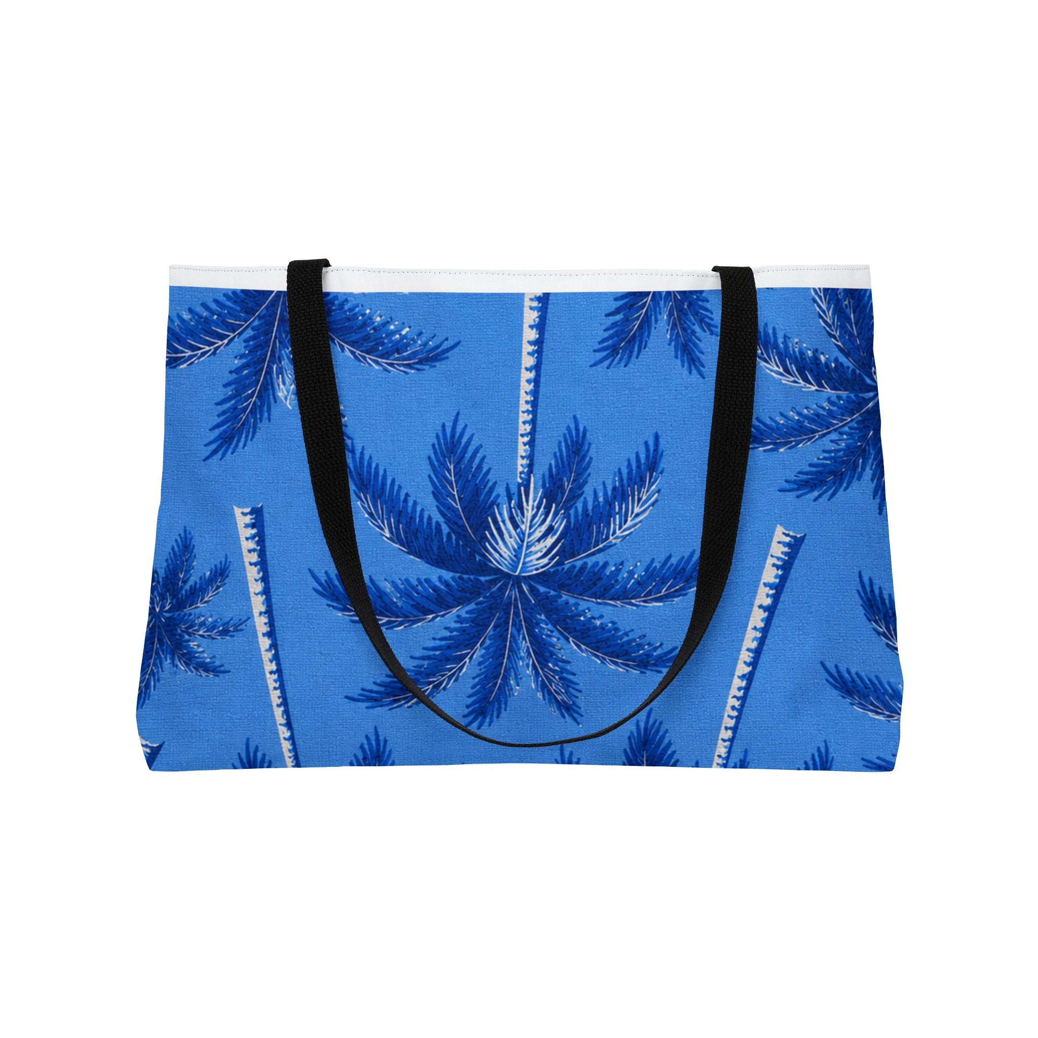 Weekender Tote Bag - Blue Palm Tree Beach Carryall