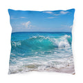 Ocean Wave Outdoor Pillow — Coastal Beach Decor Throw Pillow
