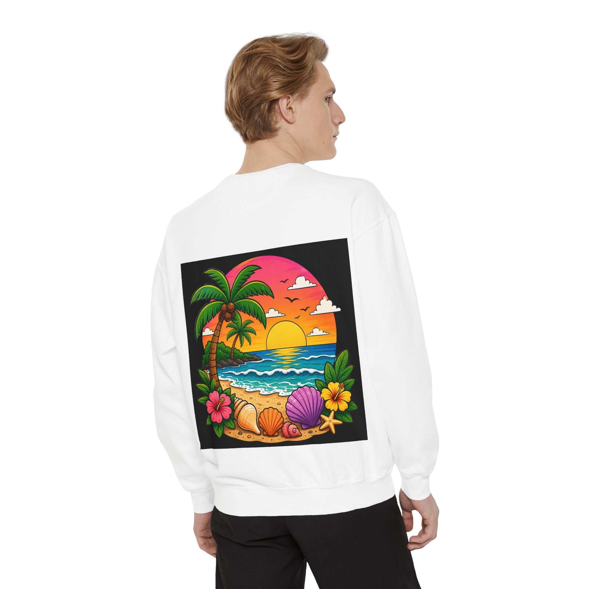 Vacation Vibes Sweatshirt — "Work Can Wait, Vacation Can't" Beach Resort Pullover