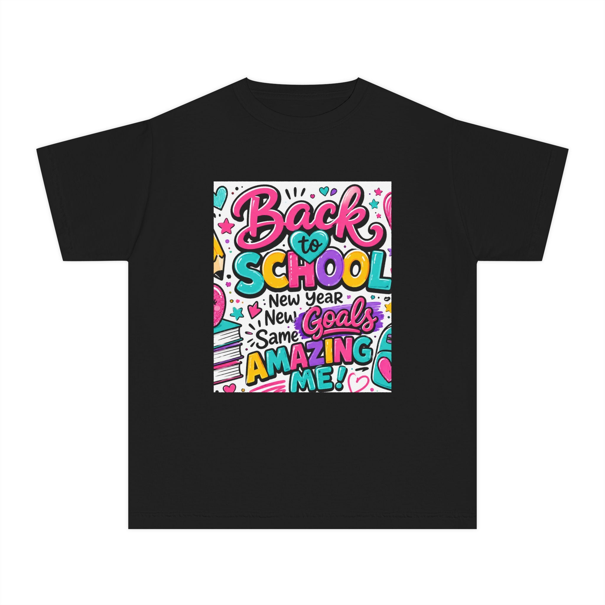 Back to School Youth Tee — "Back to School: New Year, New Goals, Same Amazing Me"