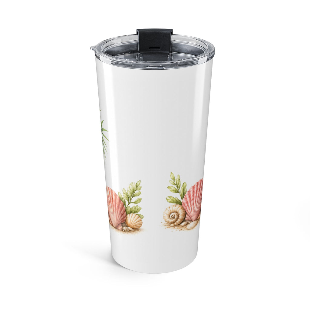 Coconut Seashell 20oz Tumbler – Tropical Beach Drink Cup