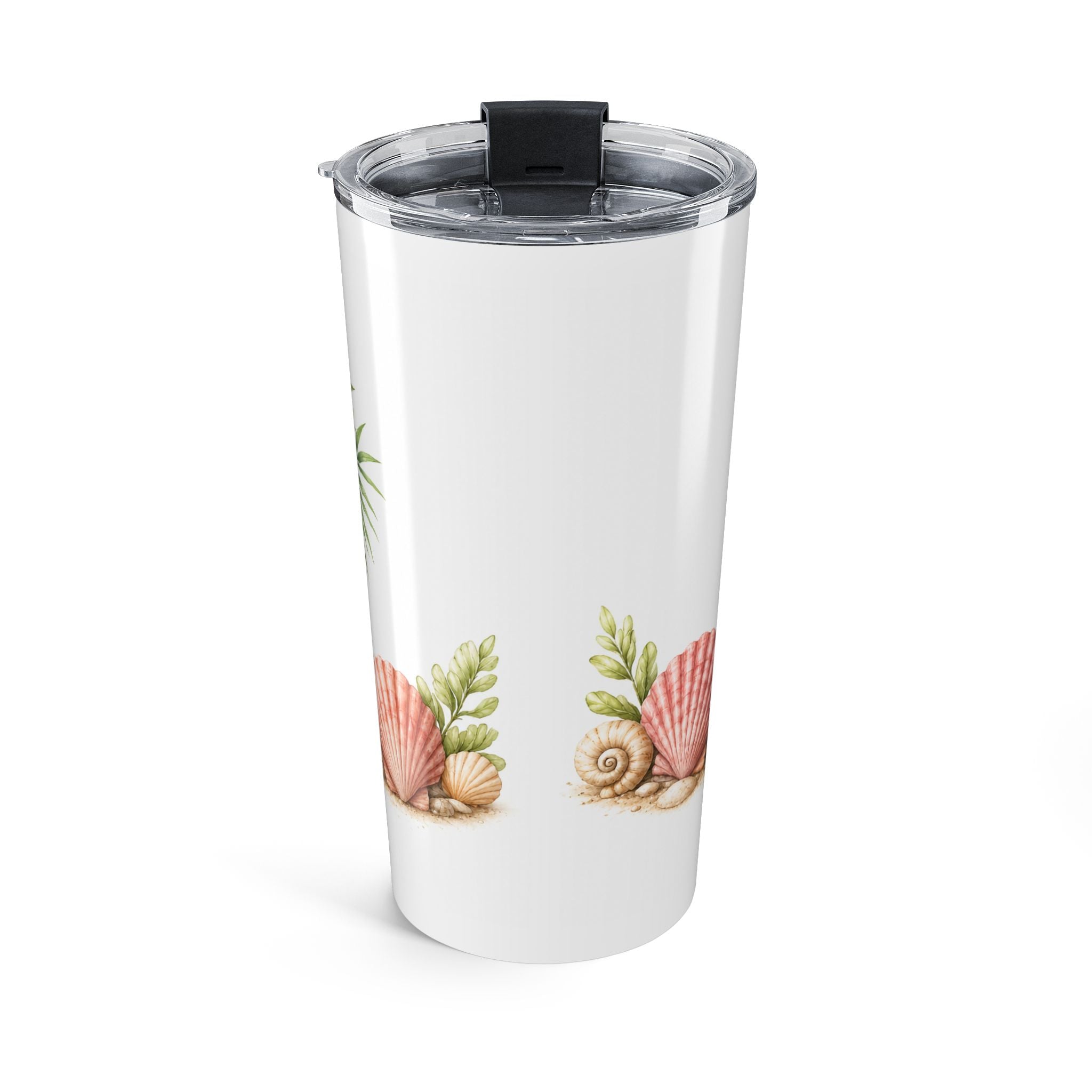 Coconut Seashell 20oz Tumbler – Tropical Beach Drink Cup