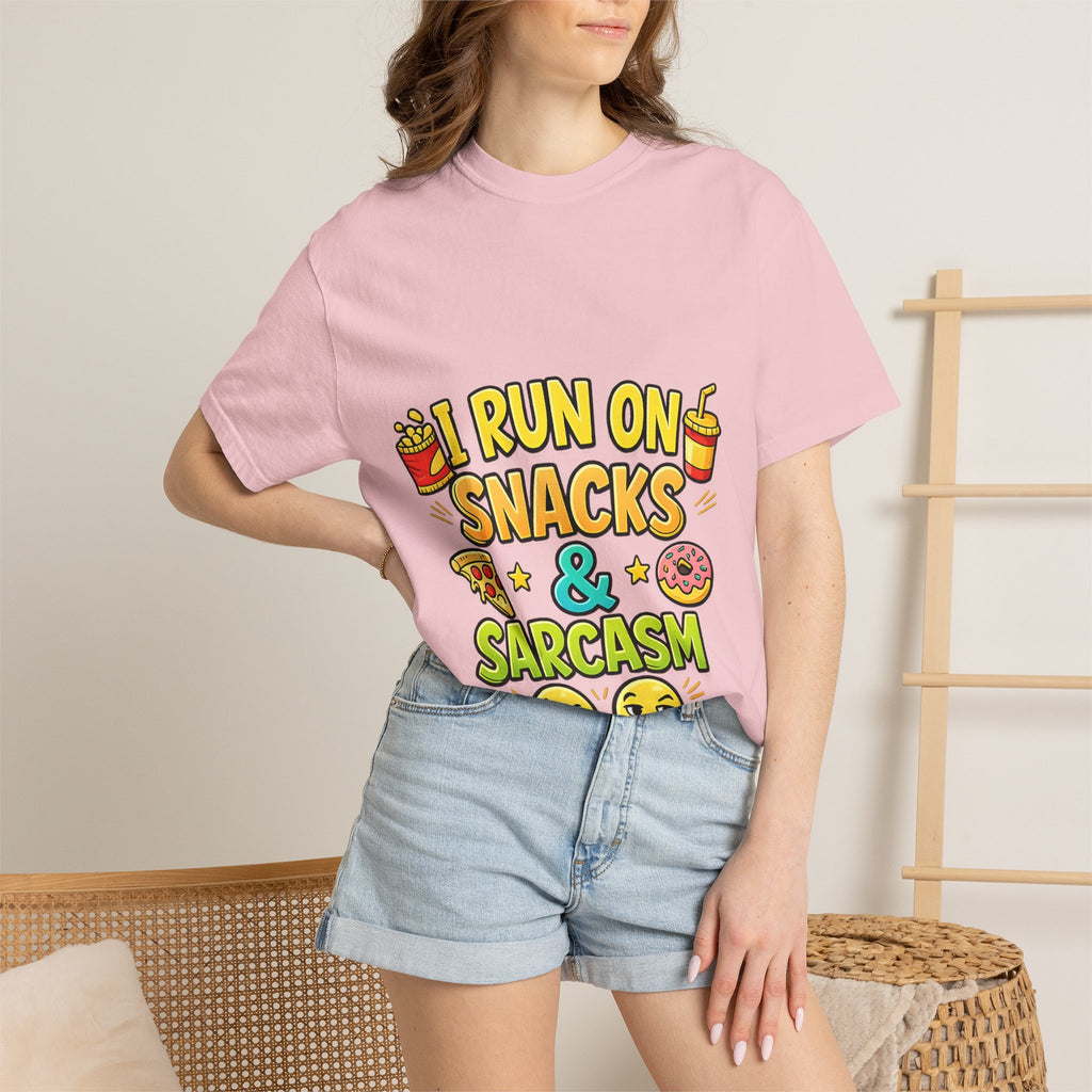 I Run on Snacks & Sarcasm T-Shirt