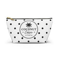 Coconut Cove Polka Dot Accessory Pouch — T‑Bottom Cosmetic Bag