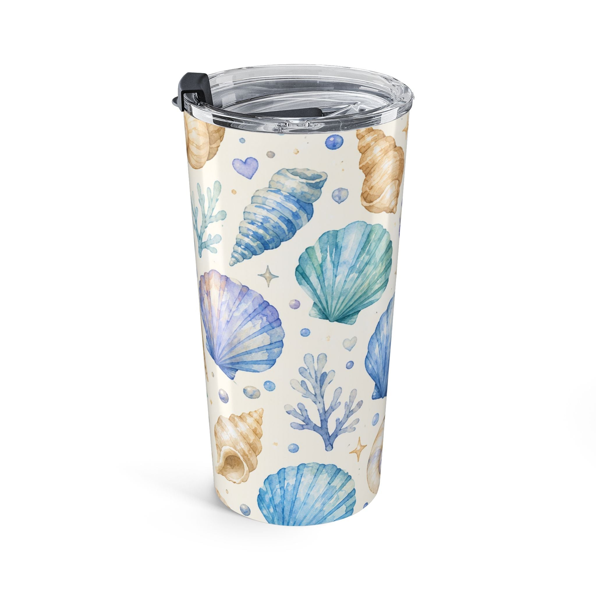 20oz Seashell Tumbler – Coastal Blue Shells Travel Mug