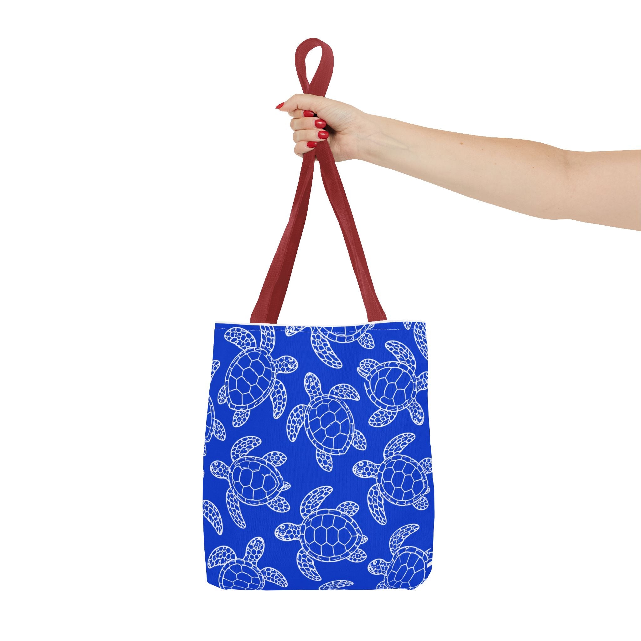 Sea Turtle Pattern Tote Bag — Blue Ocean Reusable Beach Bag