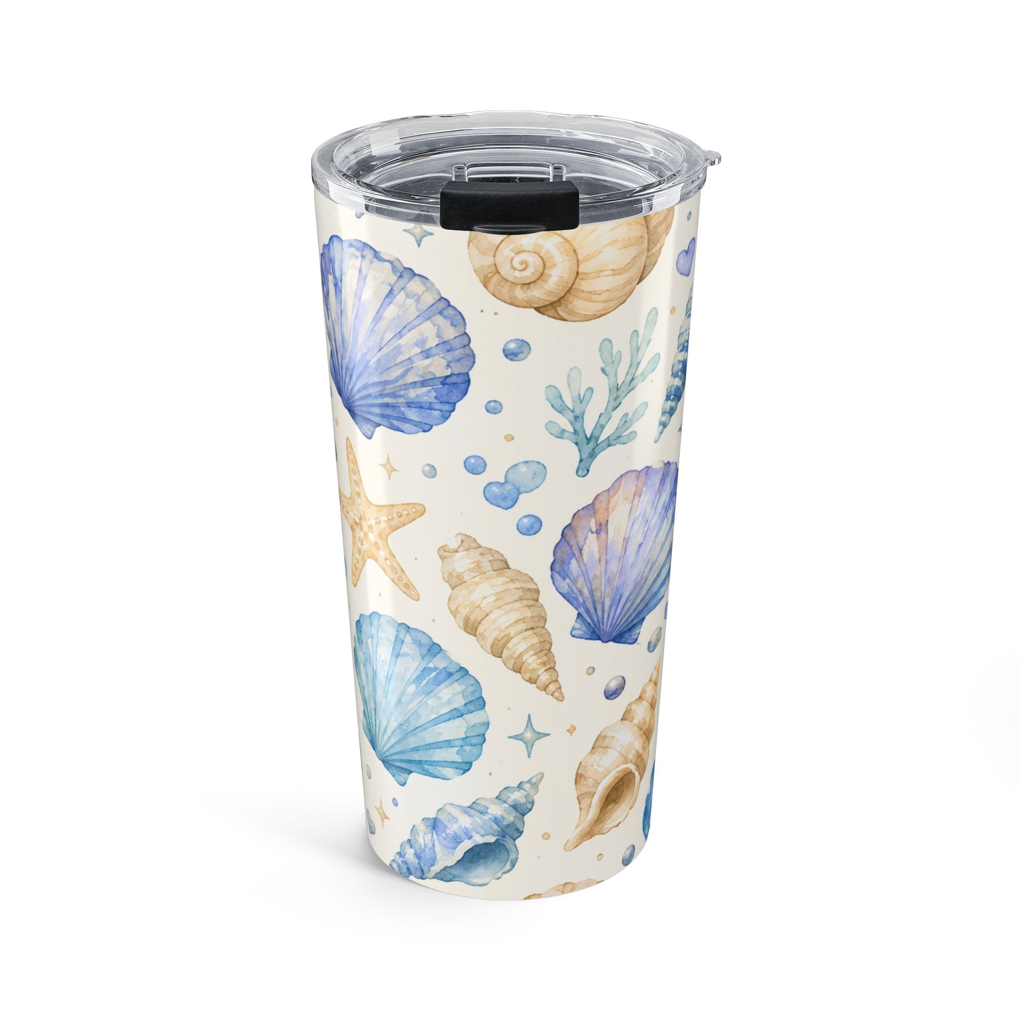 20oz Seashell Tumbler – Coastal Blue Shells Travel Mug