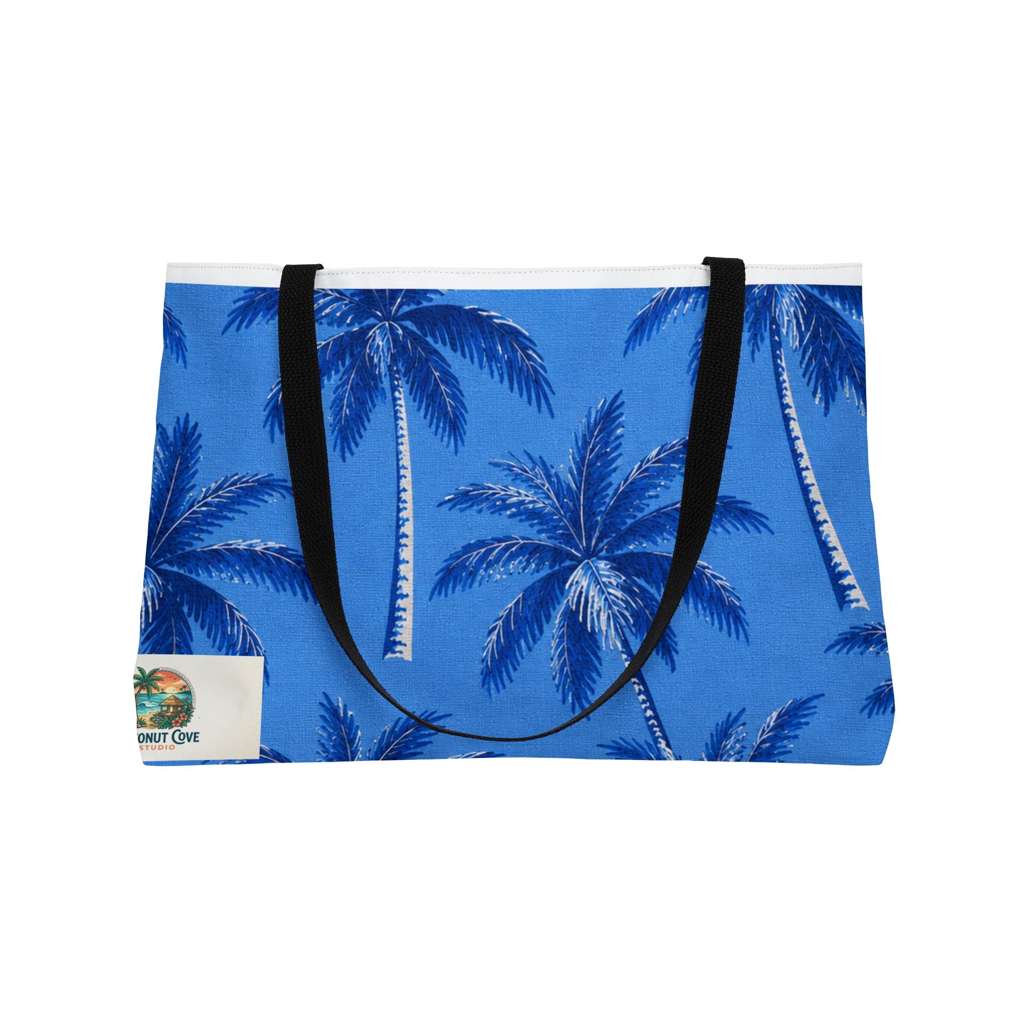 Weekender Tote Bag - Blue Palm Tree Beach Carryall