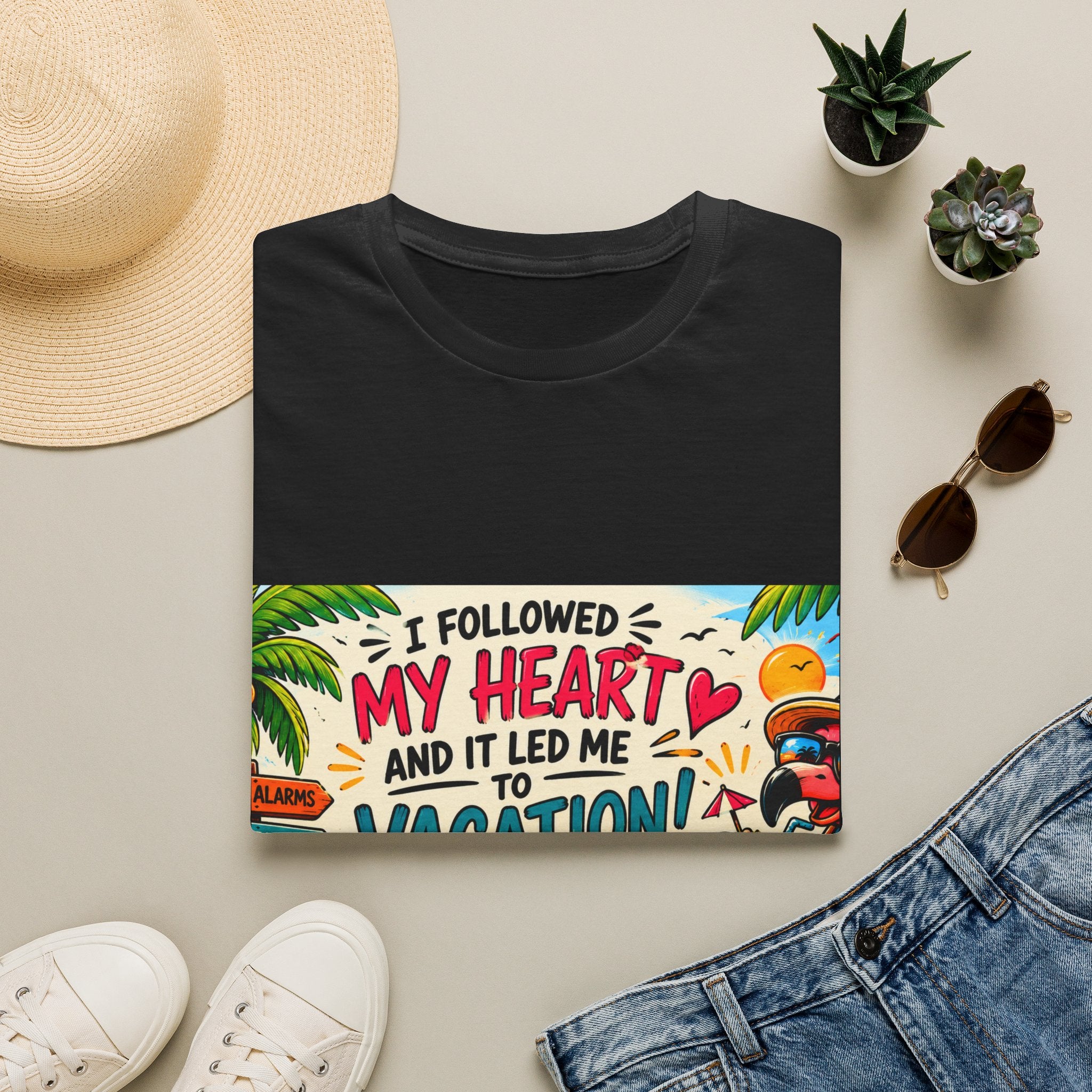 Vacation Graphic T-Shirt — “I Followed My Heart and It Led Me to Vacation”