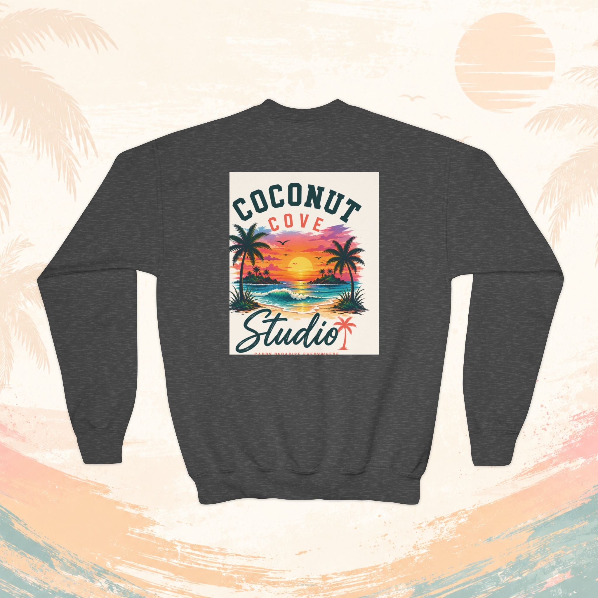 Youth Sweatshirt — Coconut Cove Studio Sunset Graphic Crewneck
