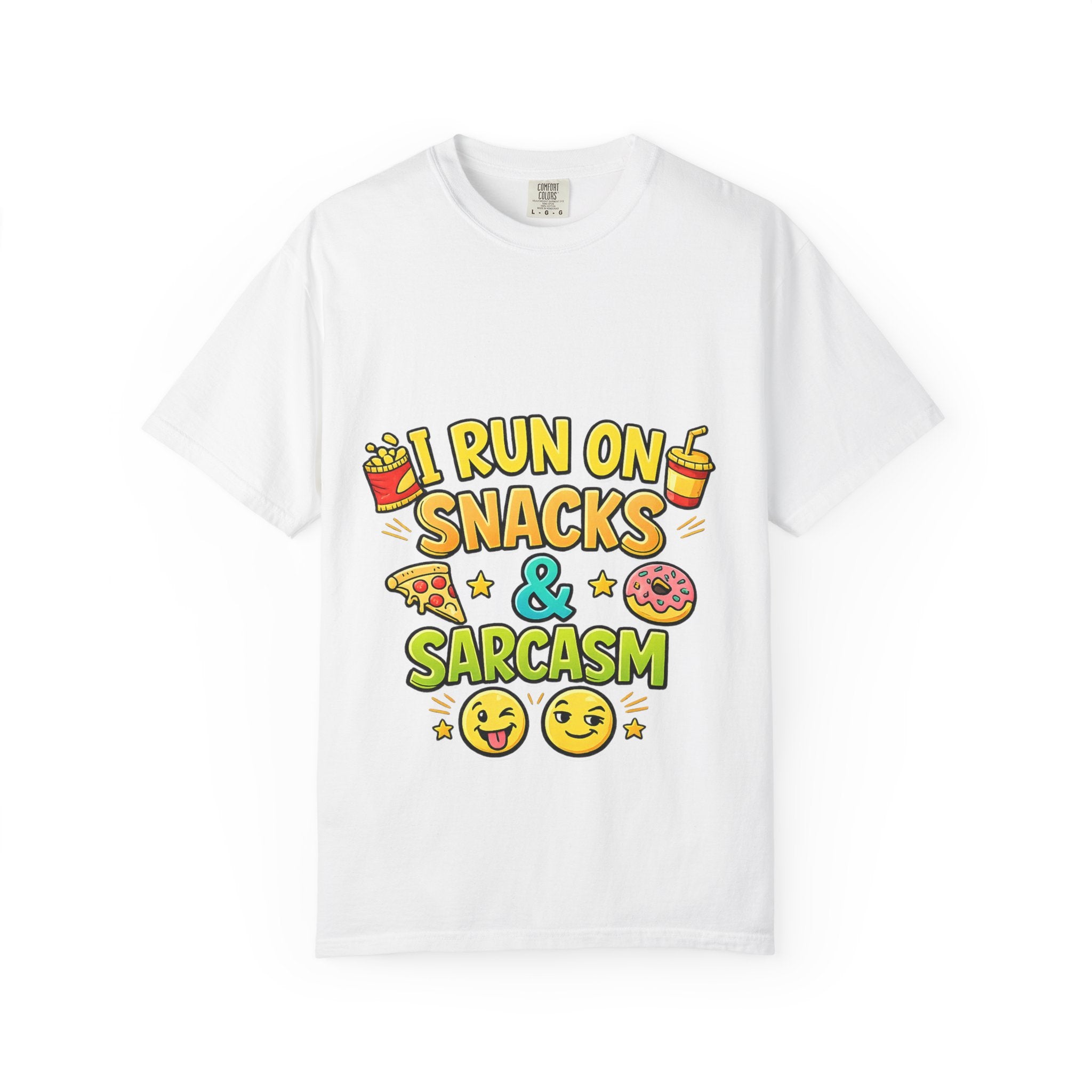 I Run on Snacks & Sarcasm T-Shirt