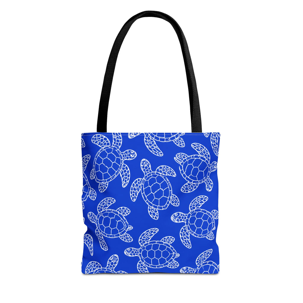 Sea Turtle Pattern Tote Bag — Blue Ocean Reusable Beach Bag