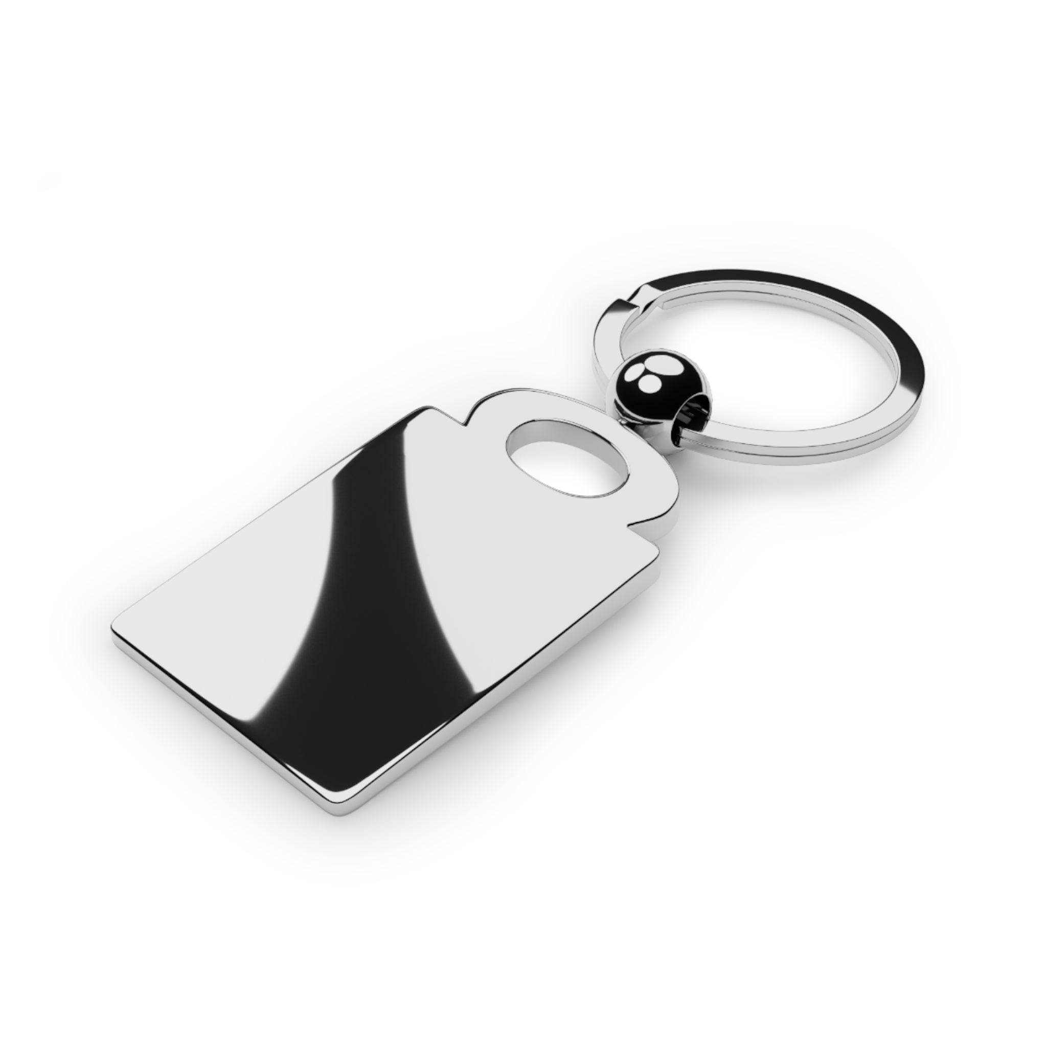 Personalized Rectangle Keyring — Tropical Monogram “K”