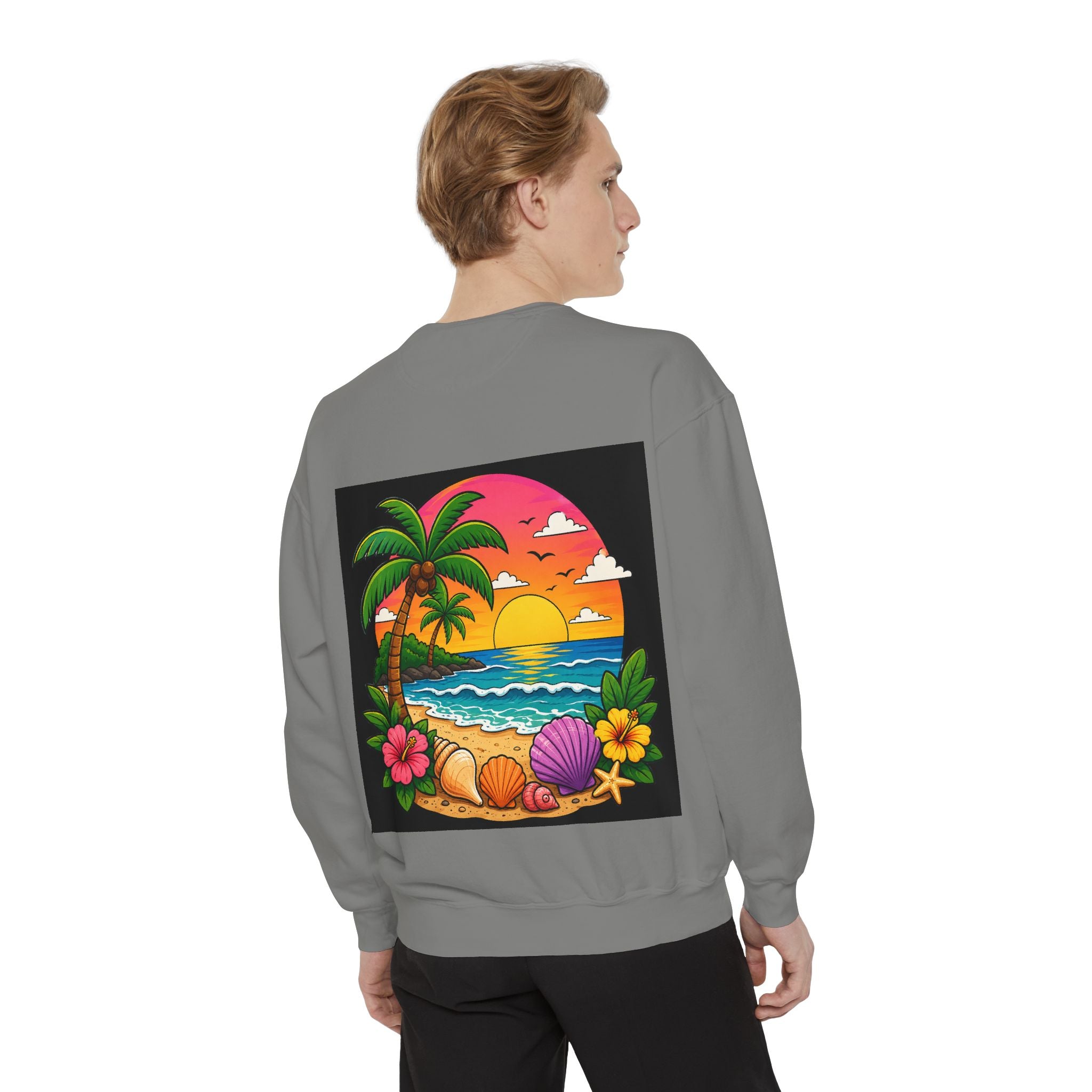 Vacation Vibes Sweatshirt — "Work Can Wait, Vacation Can't" Beach Resort Pullover