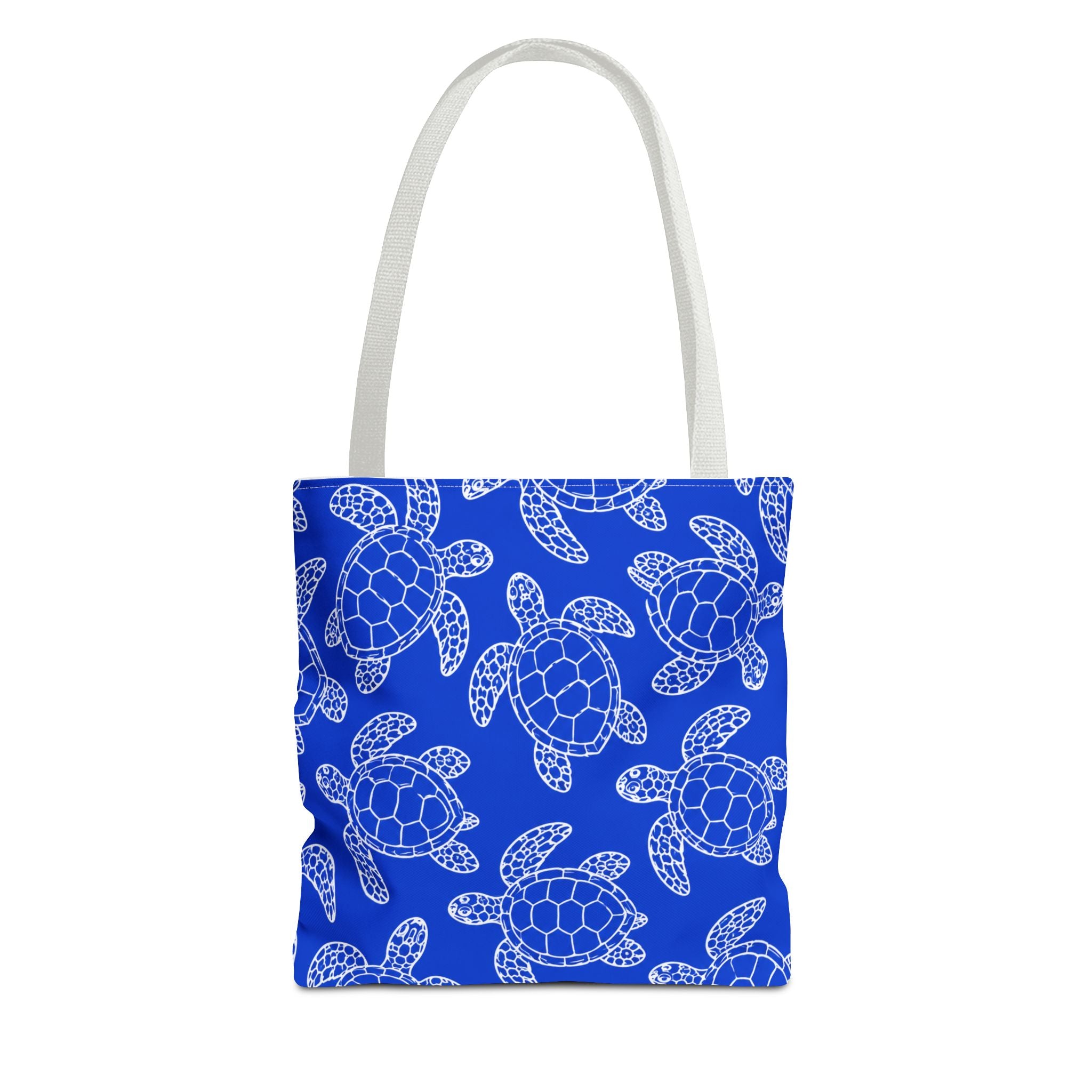 Sea Turtle Pattern Tote Bag — Blue Ocean Reusable Beach Bag